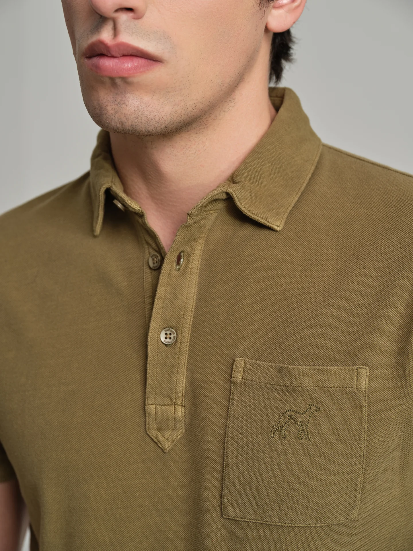 Relax garment dye piquet polo shirt - Image 10