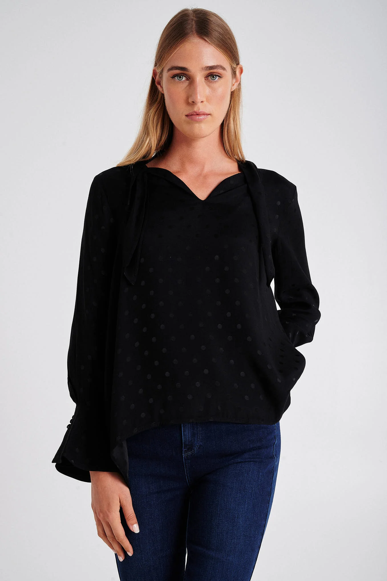 Respekt Jacquard Dots Blouse - Image 4