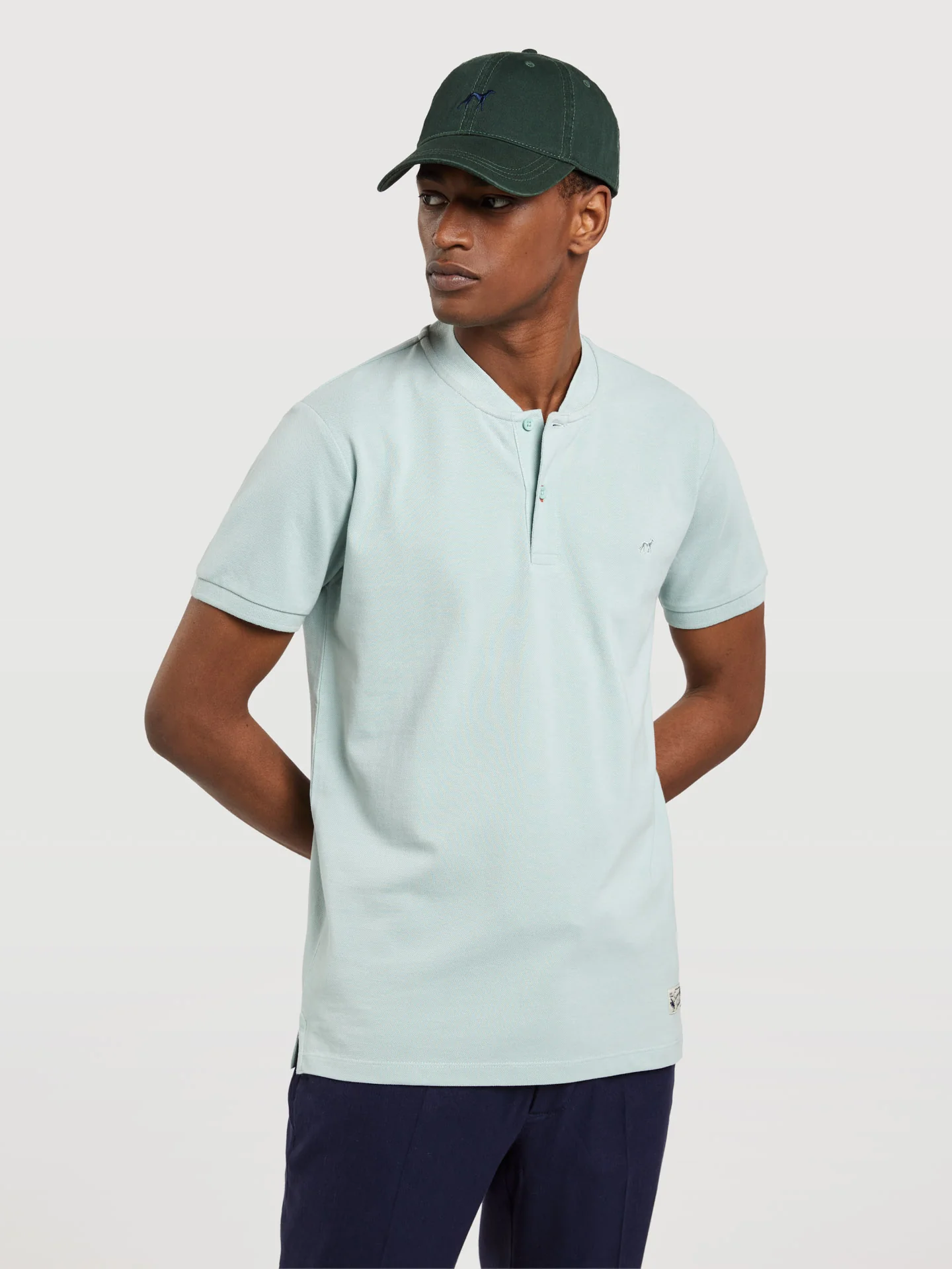 Respekt Polo Piqué Shirt With Mandarin Collar - Image 16