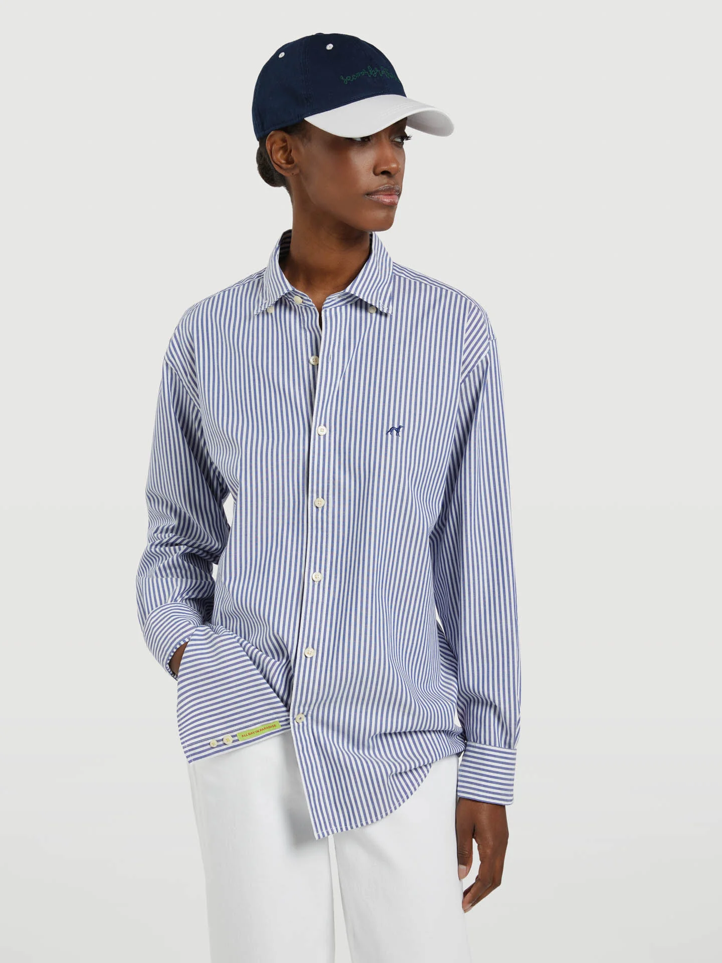 Respekt slim fit striped oxford shirt - Image 5