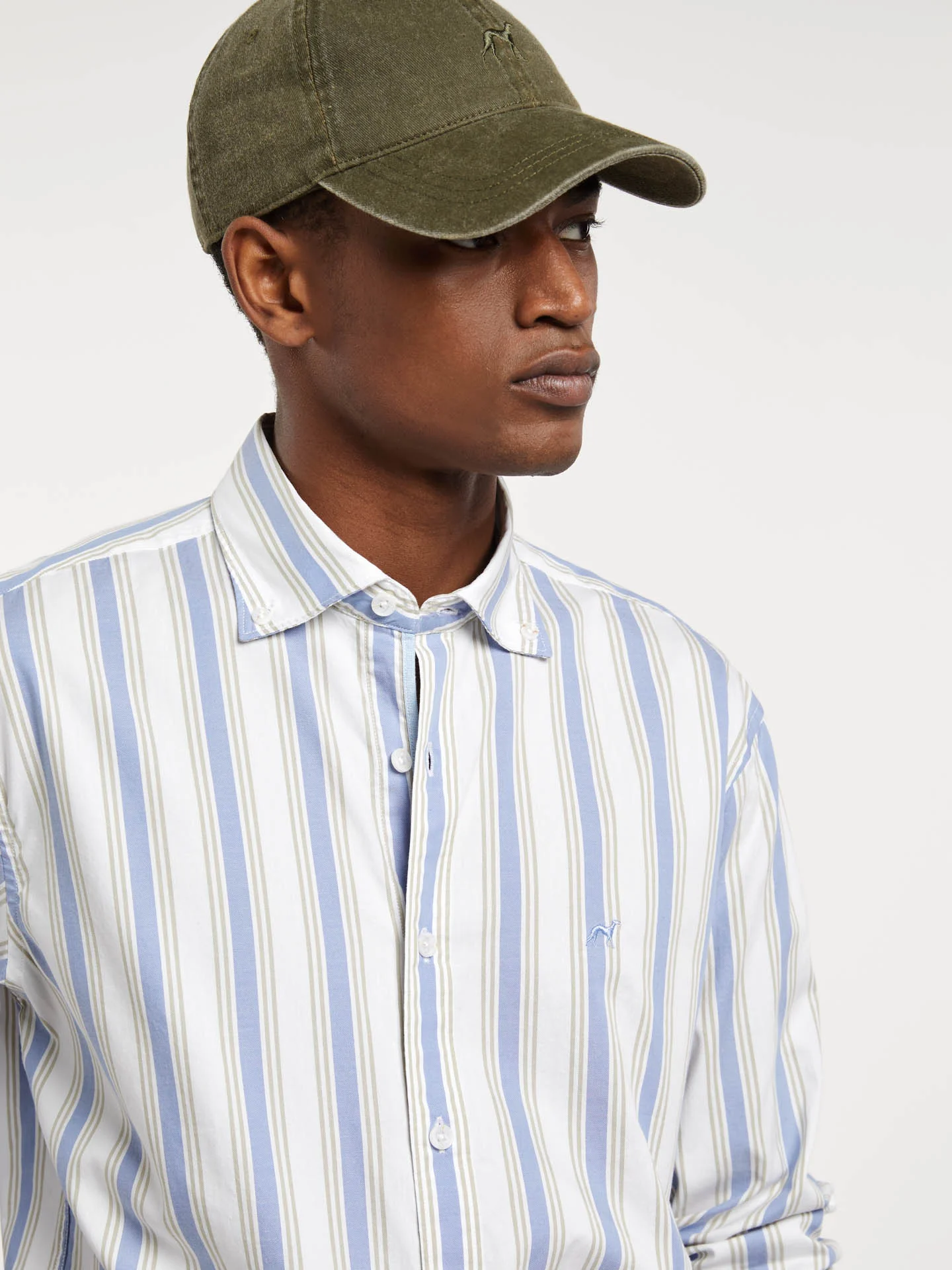 Respekt slim fit striped oxford shirt - Image 2