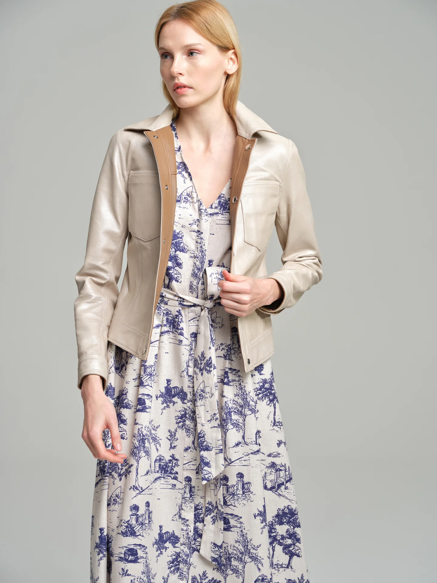 Reversible leather jacket - Image 3