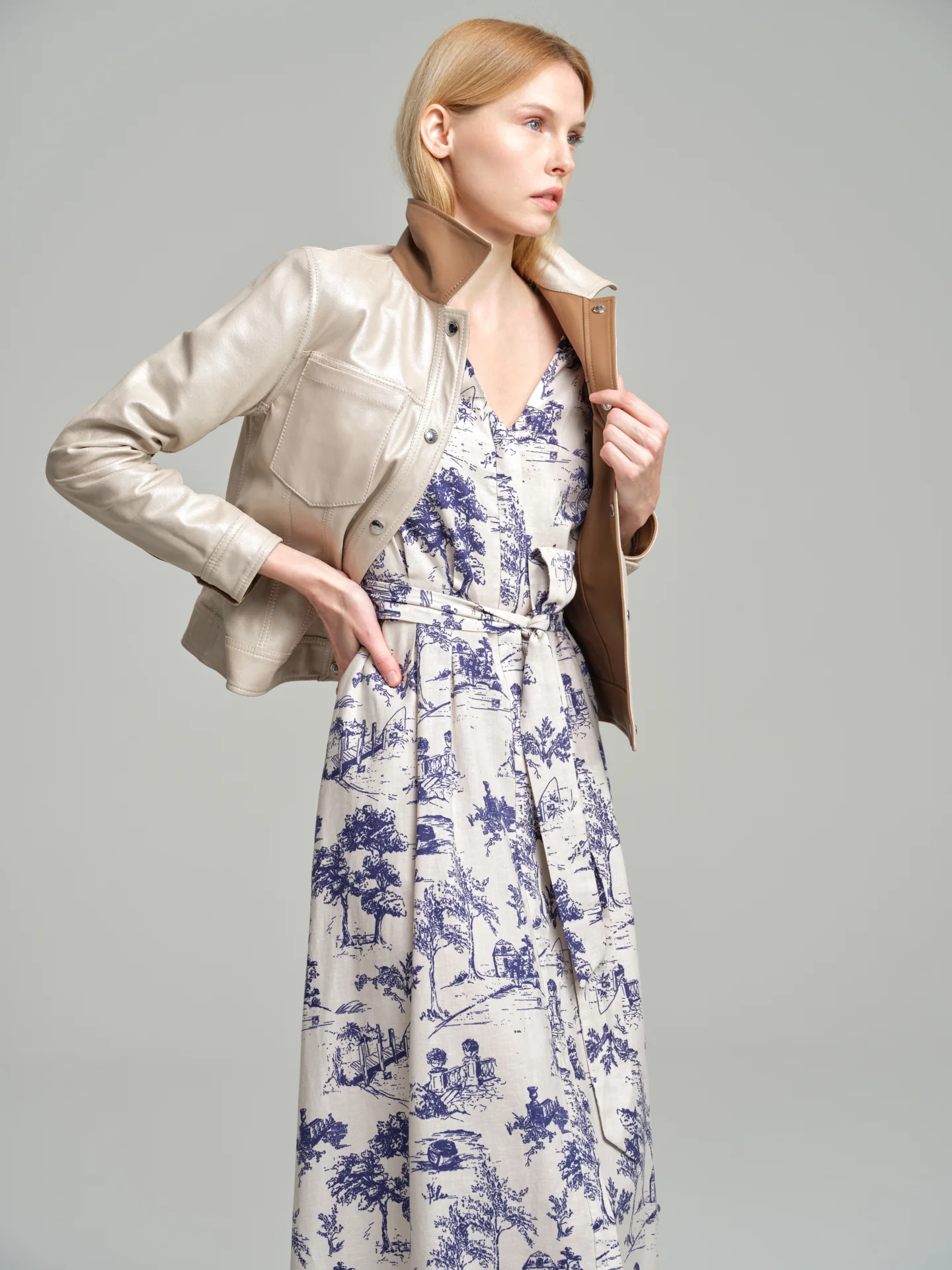Reversible leather jacket - Image 4