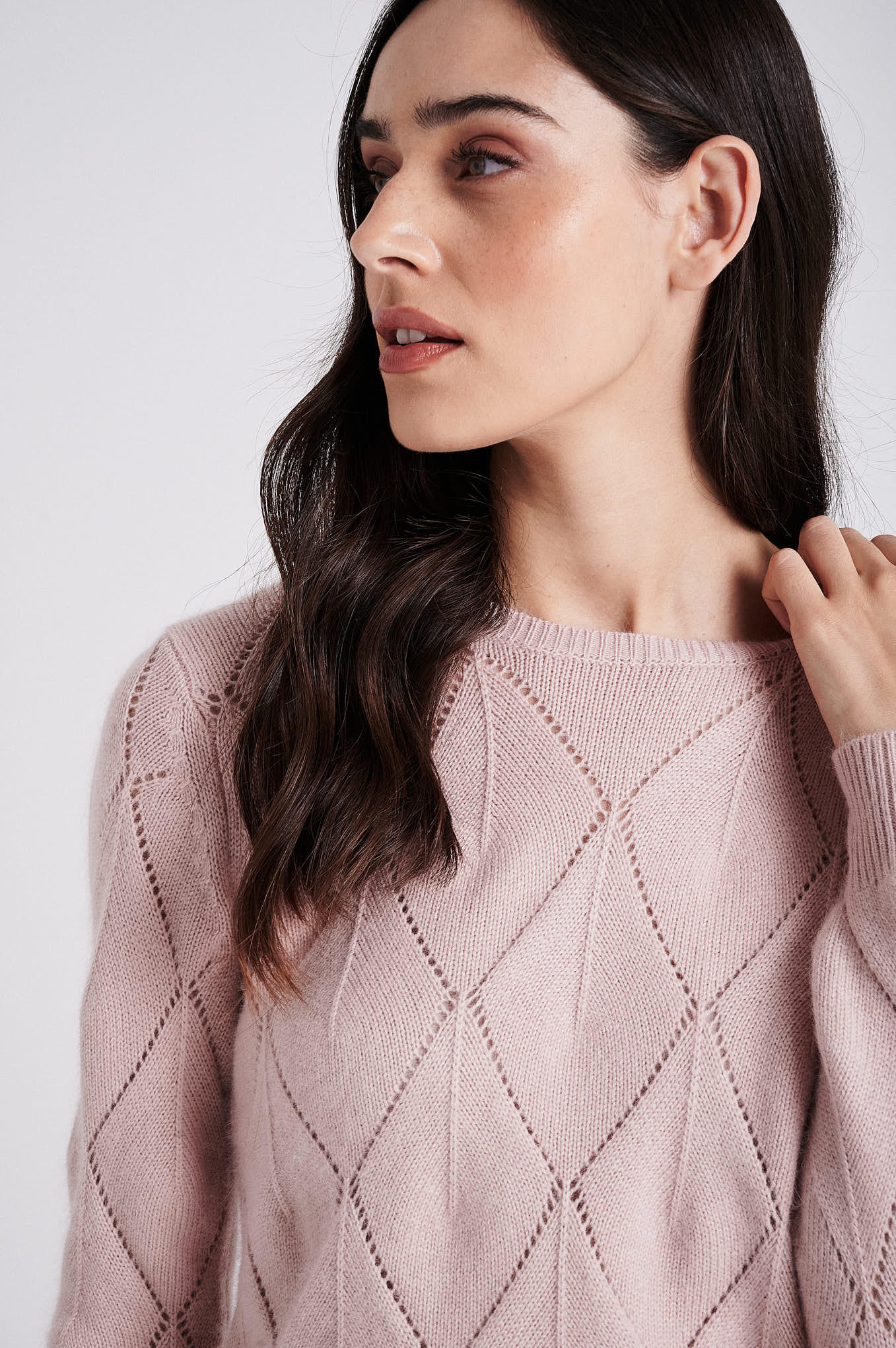 Round neckline with fancy stitch sweater - Image 19