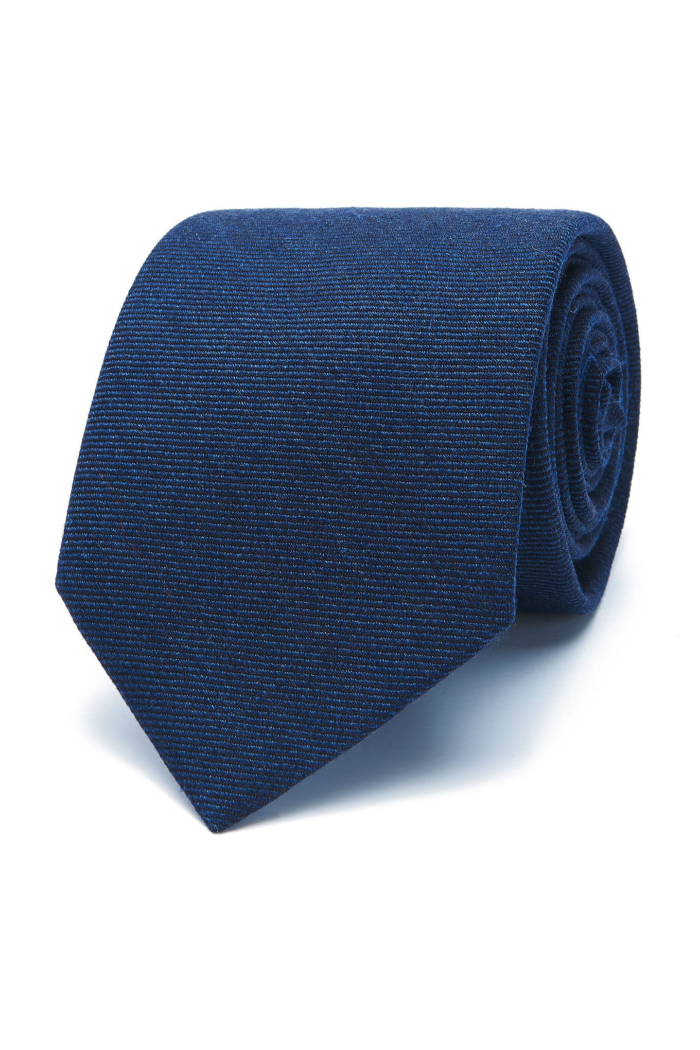 Semi Plain Tie Silk and Wool Blend 8cm - Image 7