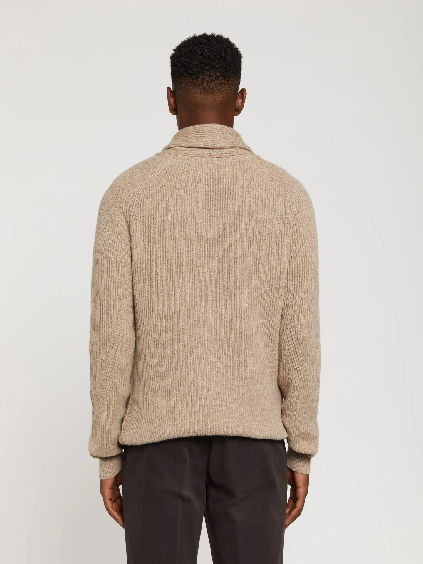 Shawl collar buttoned cardigan - Image 2