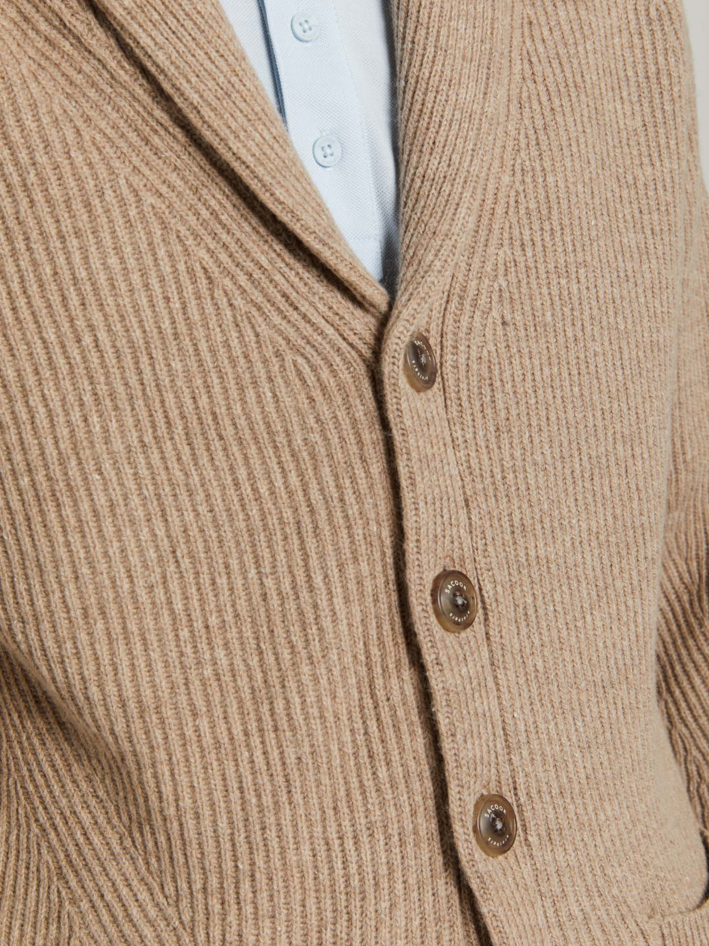 Shawl collar buttoned cardigan - Image 3