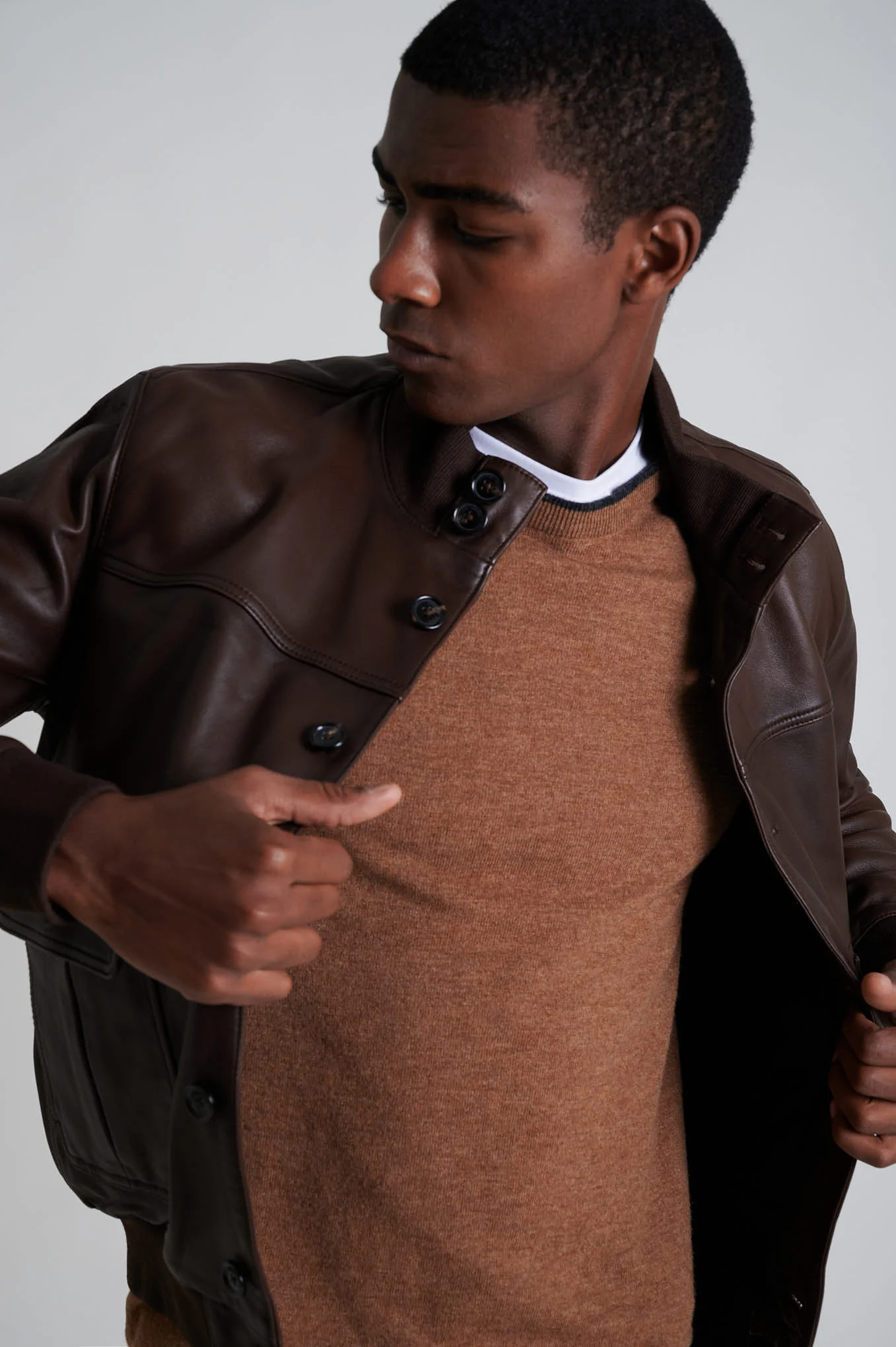 Sheep nappa leather jacket - Image 3