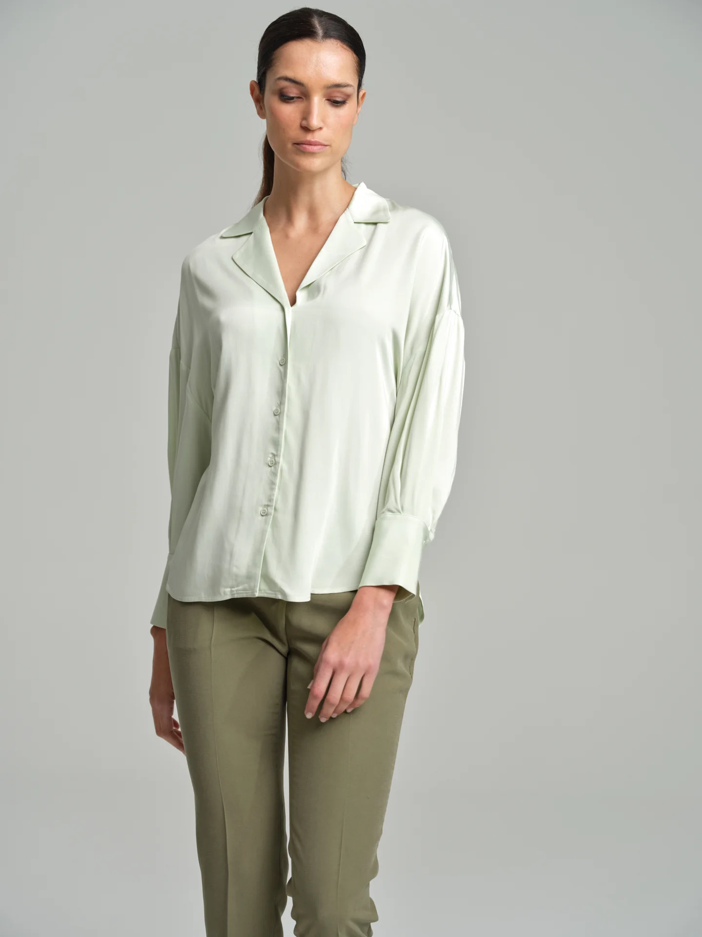 Shirt blouse with back tie - Image 3