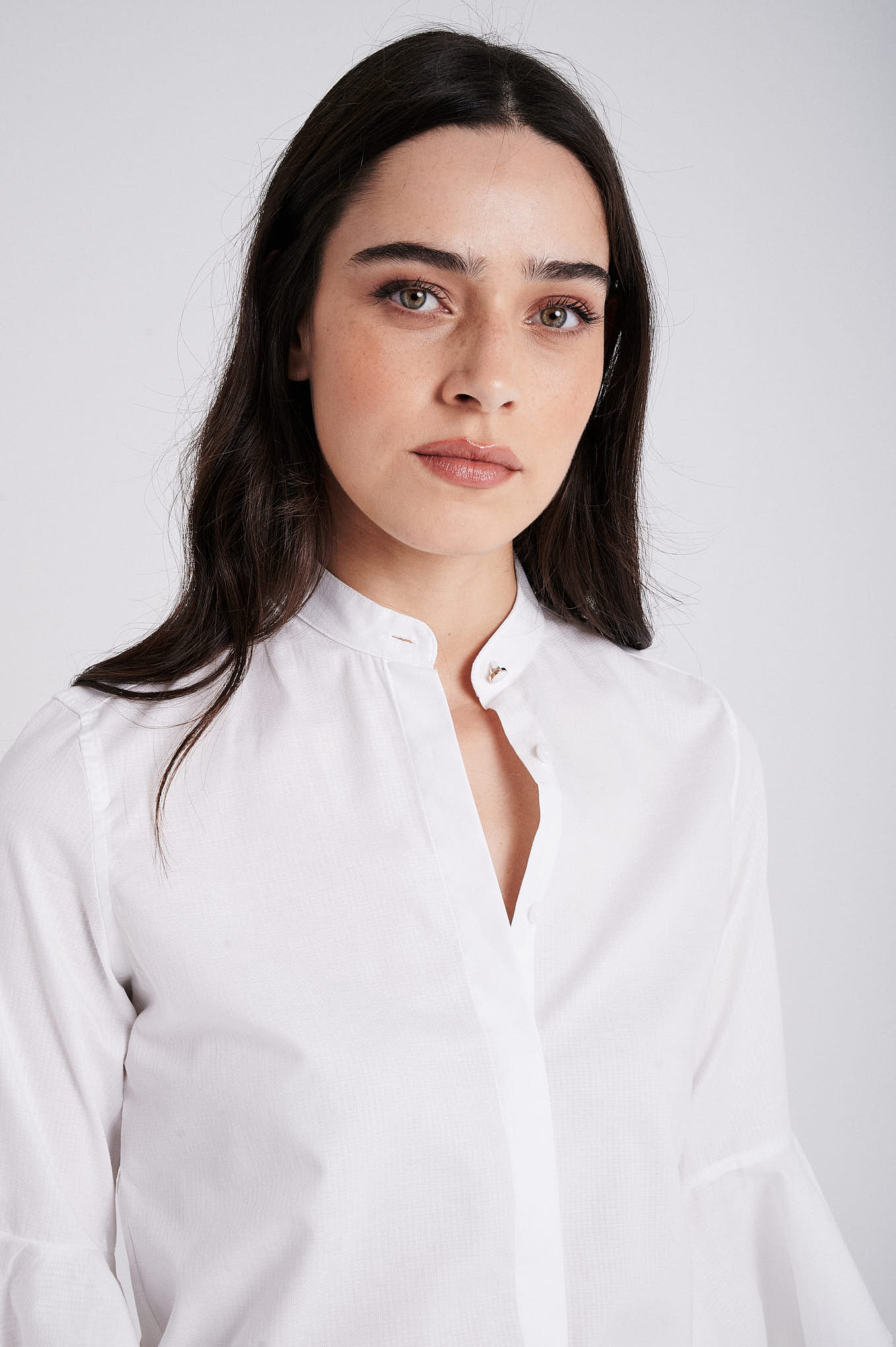 Shirt with 3/4 bell sleeves - Image 4