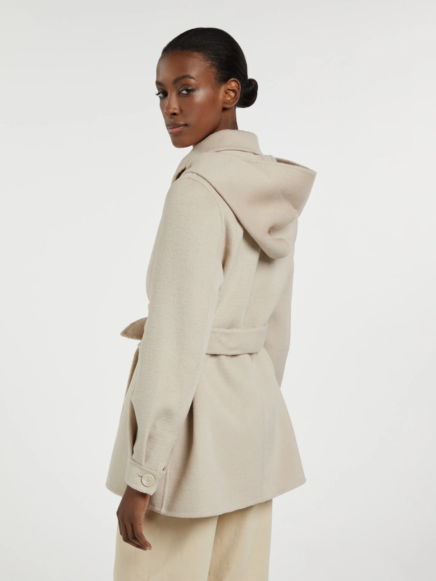 Short Coat With Hoodie - Image 4