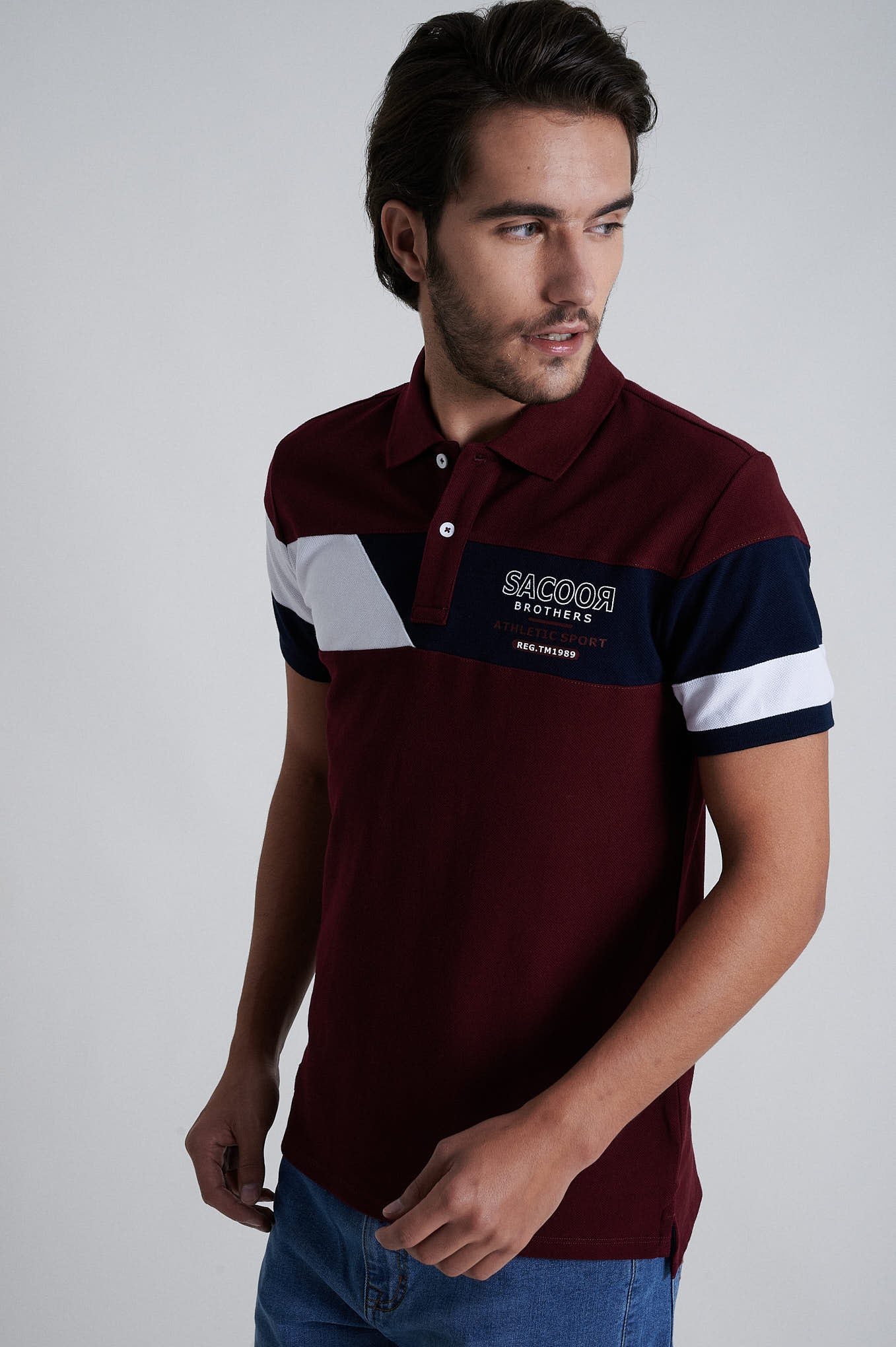 Short sleeve cotton polo piquet