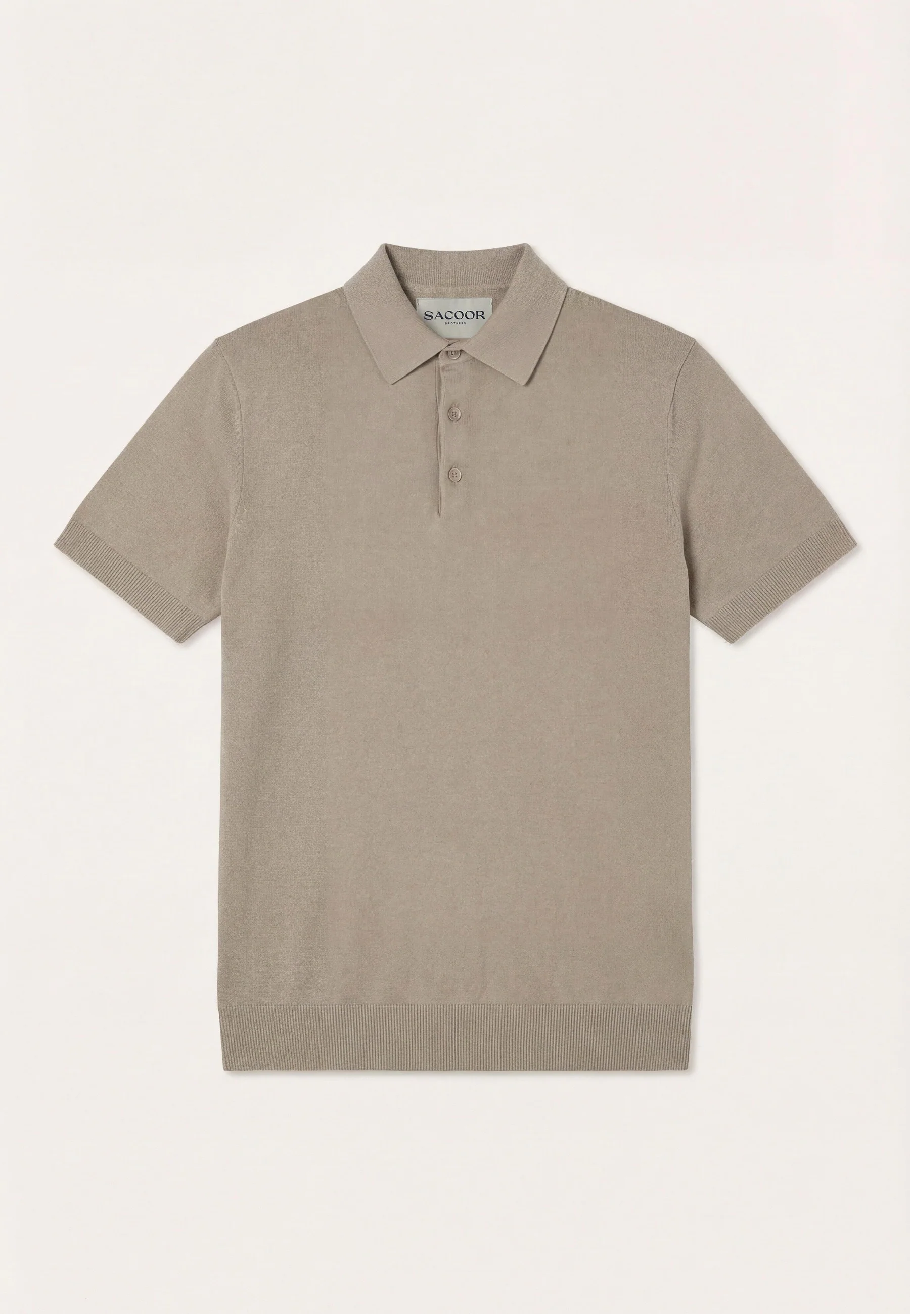 Short Sleeve Knit Polo Shirt In Cotton And Silk Blend - Image 4