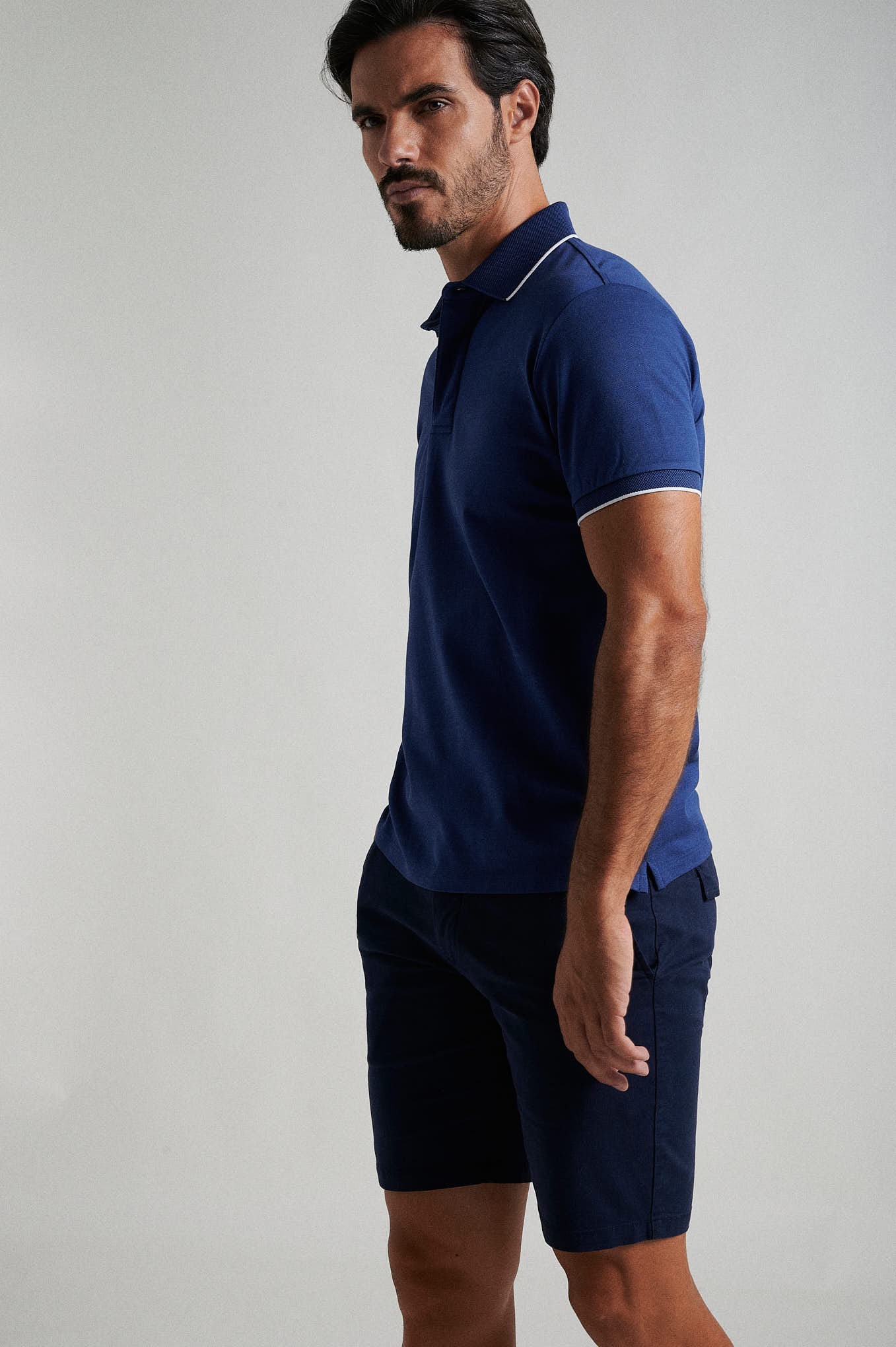 Short sleeve mercerized cotton polo piquet - Image 6