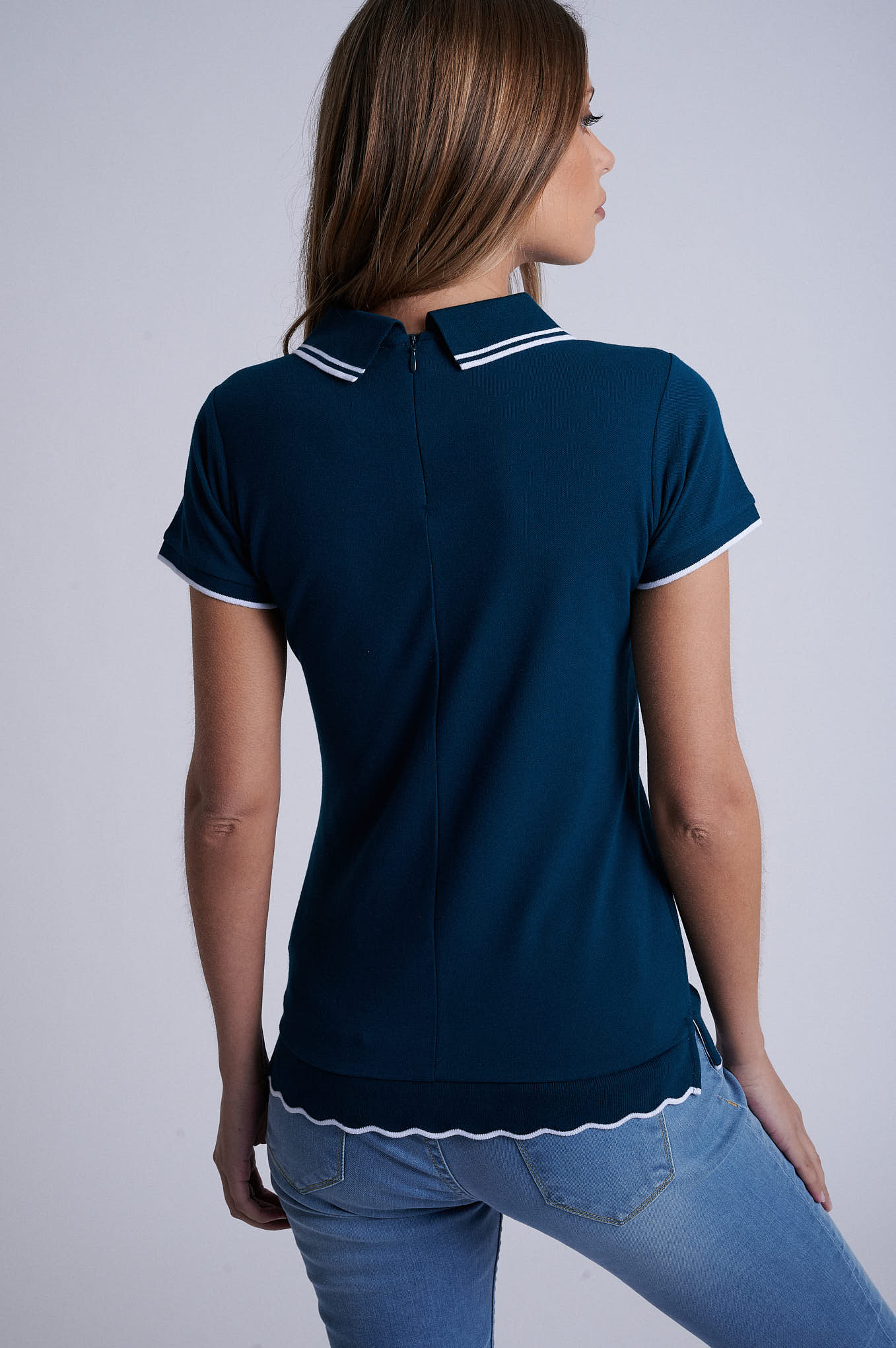 Short sleeve polo piquet with elastane - Image 8