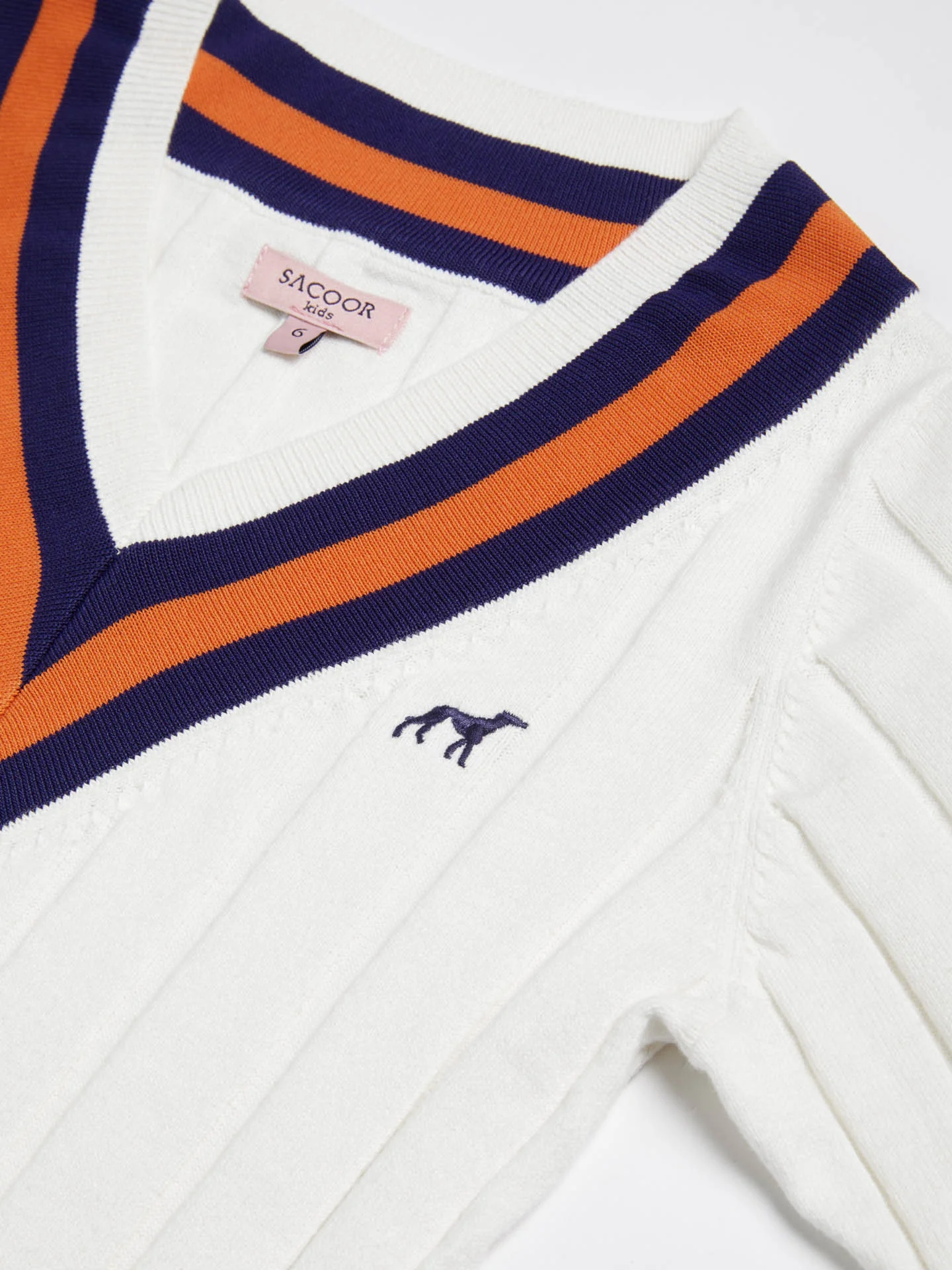 Short Sleeve Sweater with Retro Collar - Image 3