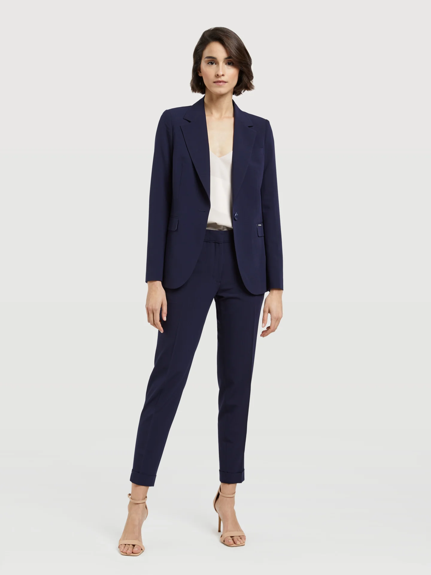 Single Breasted Dark Blue Suit