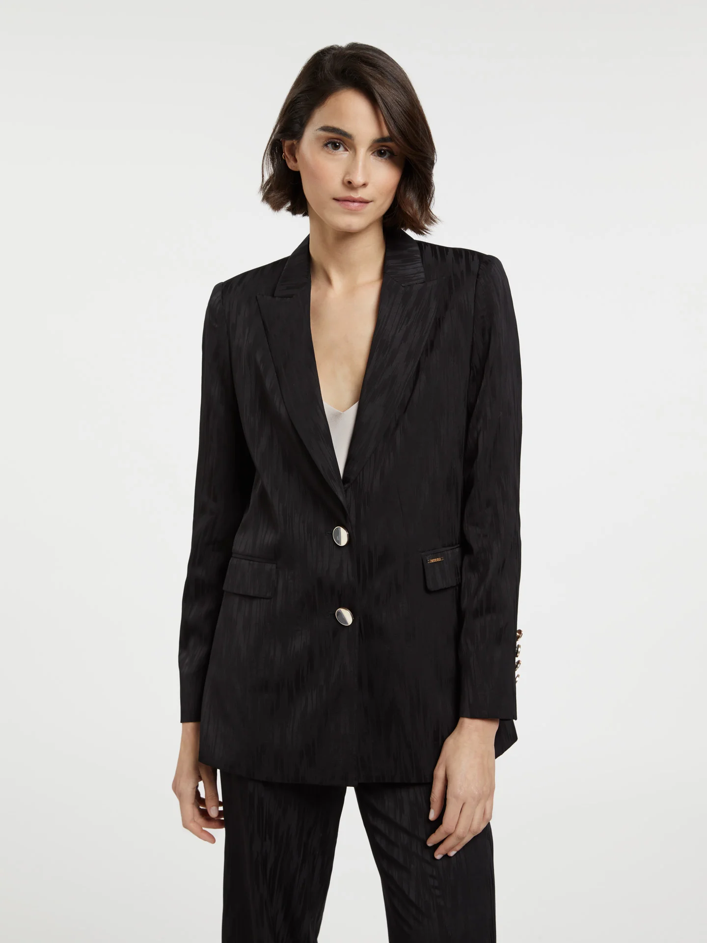 Single-Breasted Suit Blazer - Image 2