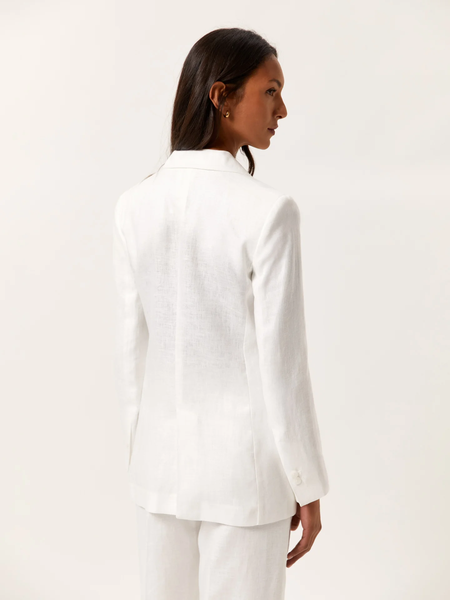 Single-Breasted Suit Blazer In 100%Linen - Image 4