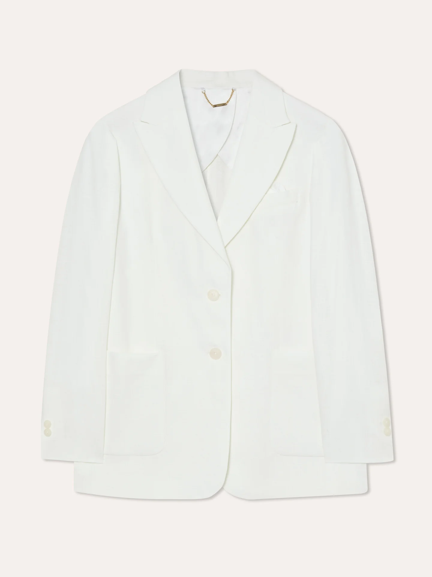 Single-Breasted Suit Blazer In 100%Linen - Image 6