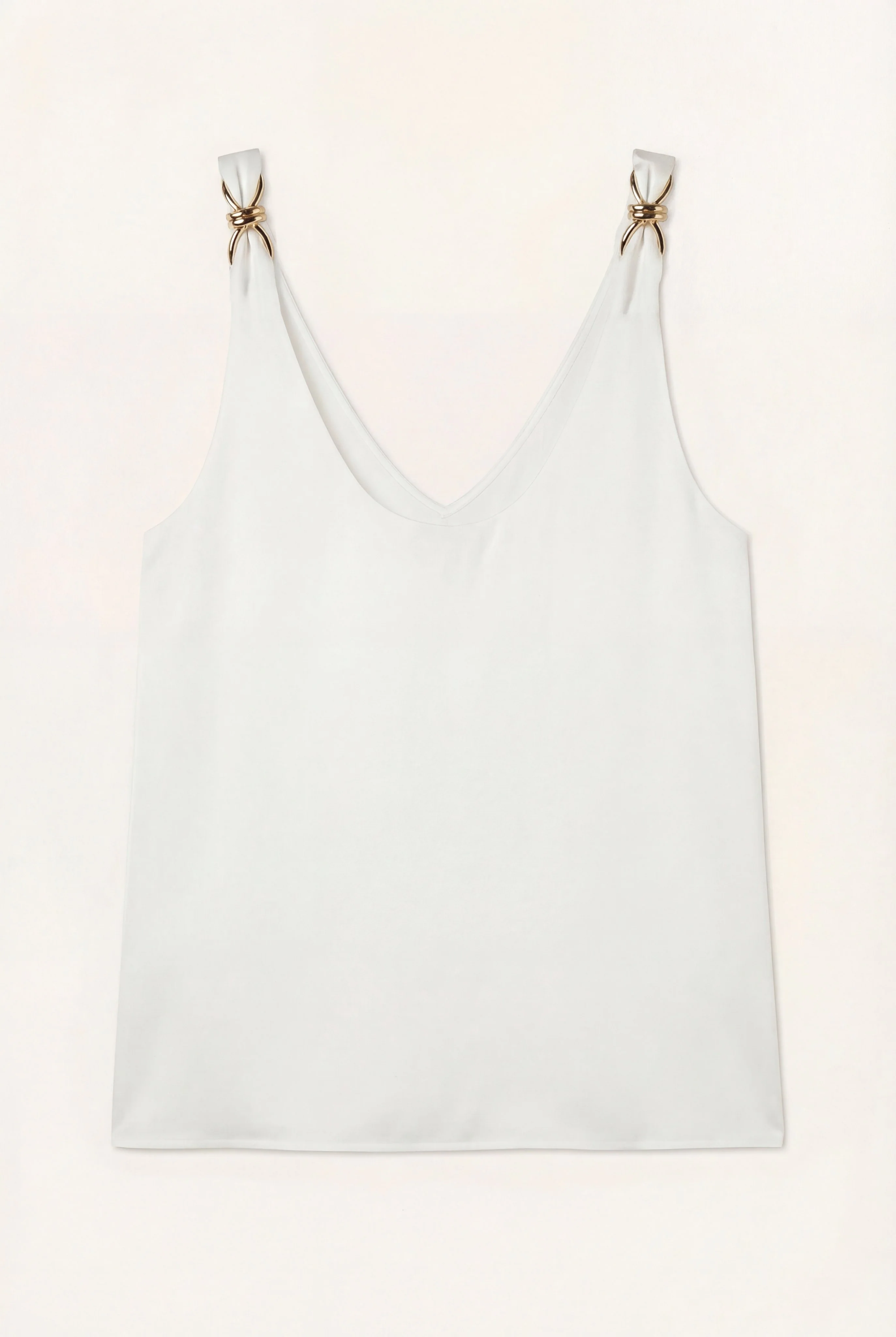 Sleeveless Top With Shoulder Buckle Detail In Rayon And Viscose Blend - Image 6