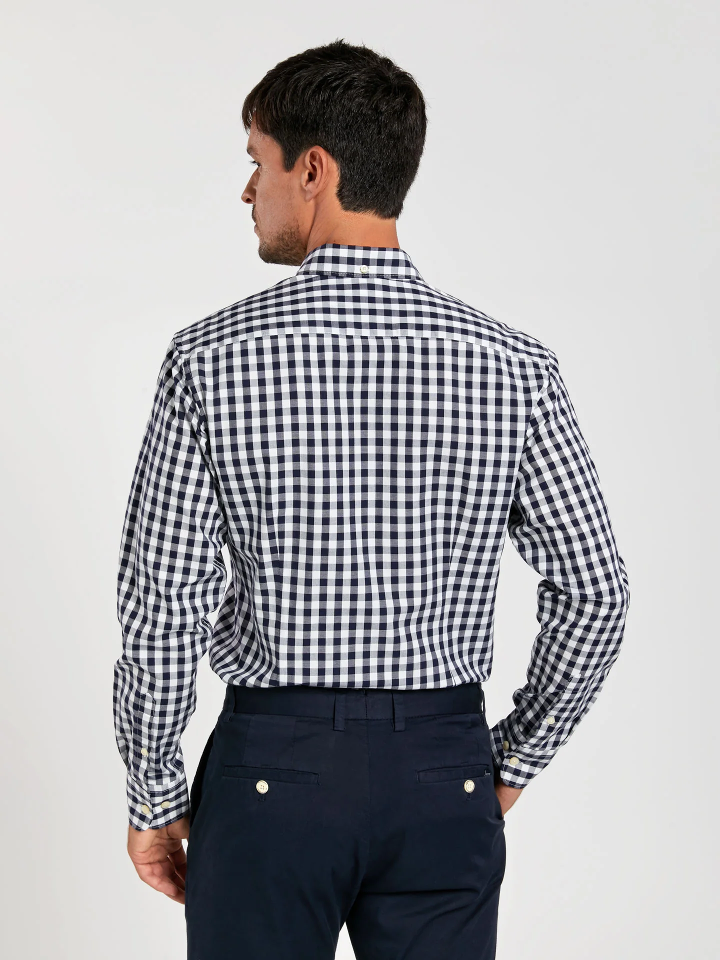 Slim fit 100% bci cotton checks oxford shirt - Image 4