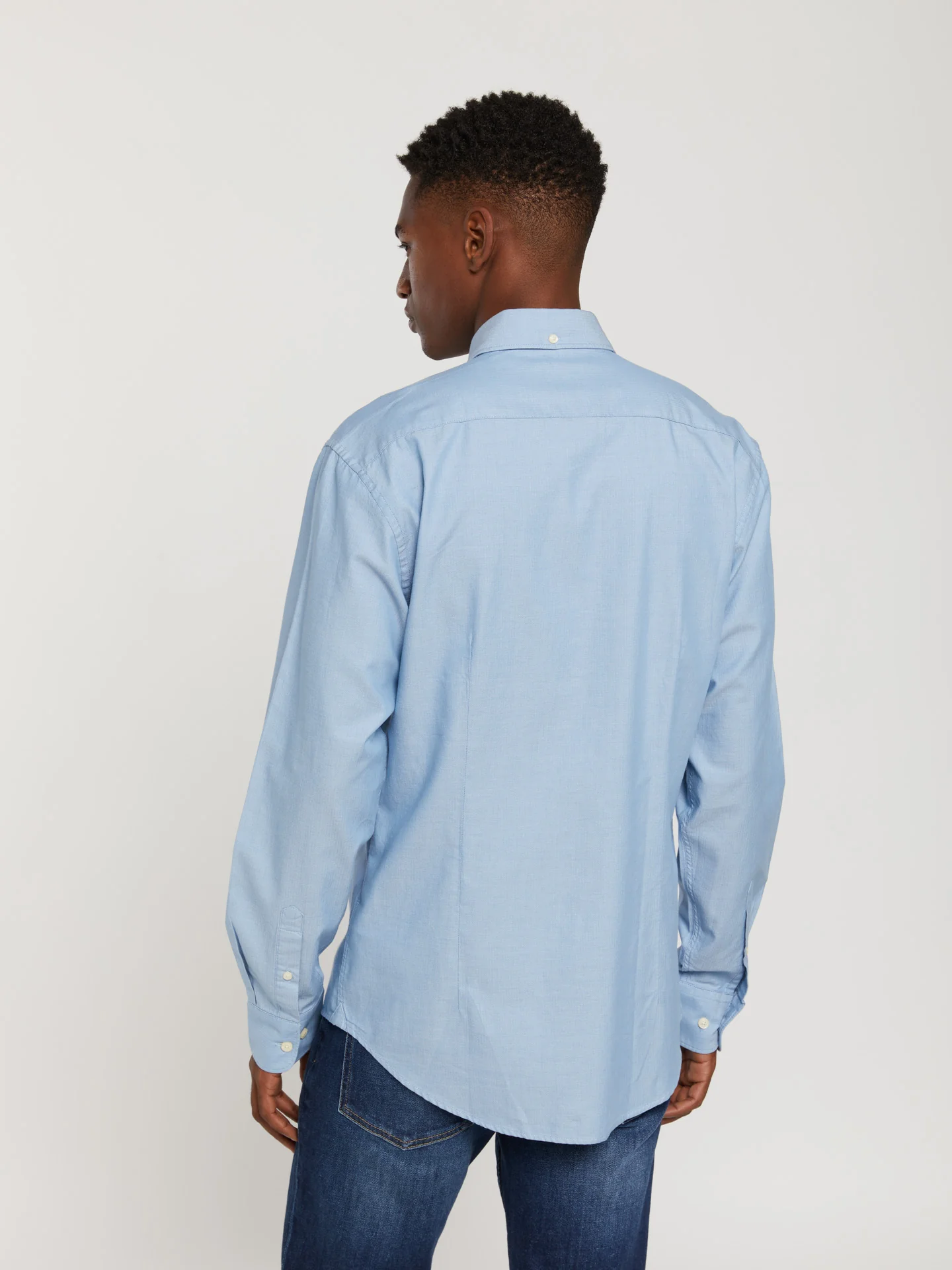 Slim fit 100% bci cotton herringbone shirt - Image 2