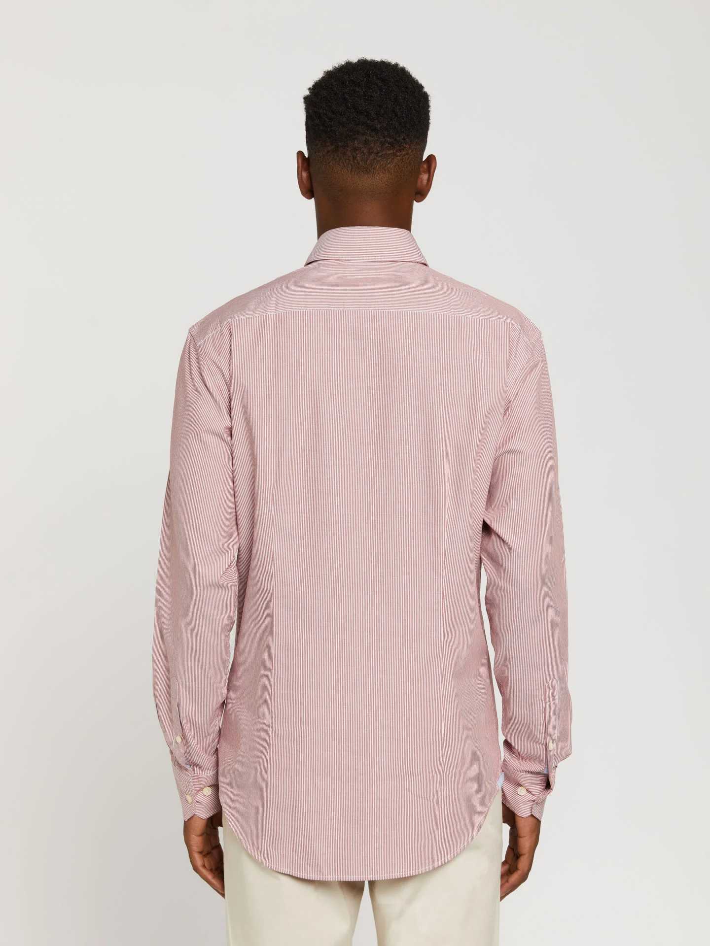 Slim fit 100% bci cotton striped oxford shirt - Image 3