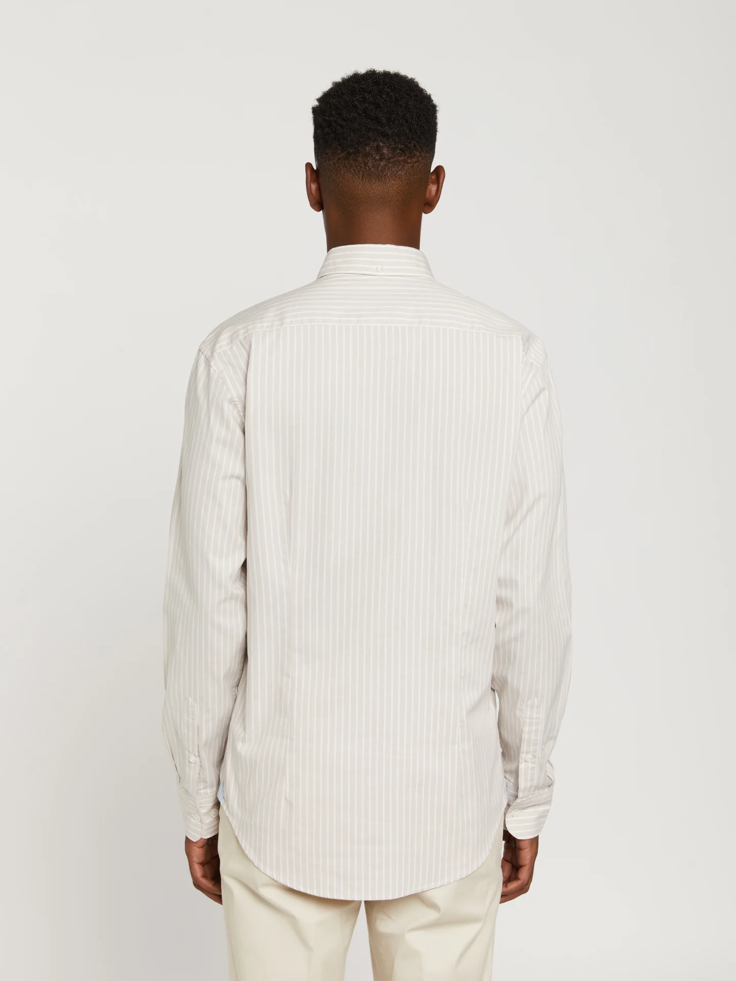 Slim fit 100% bci cotton striped oxford shirt - Image 3