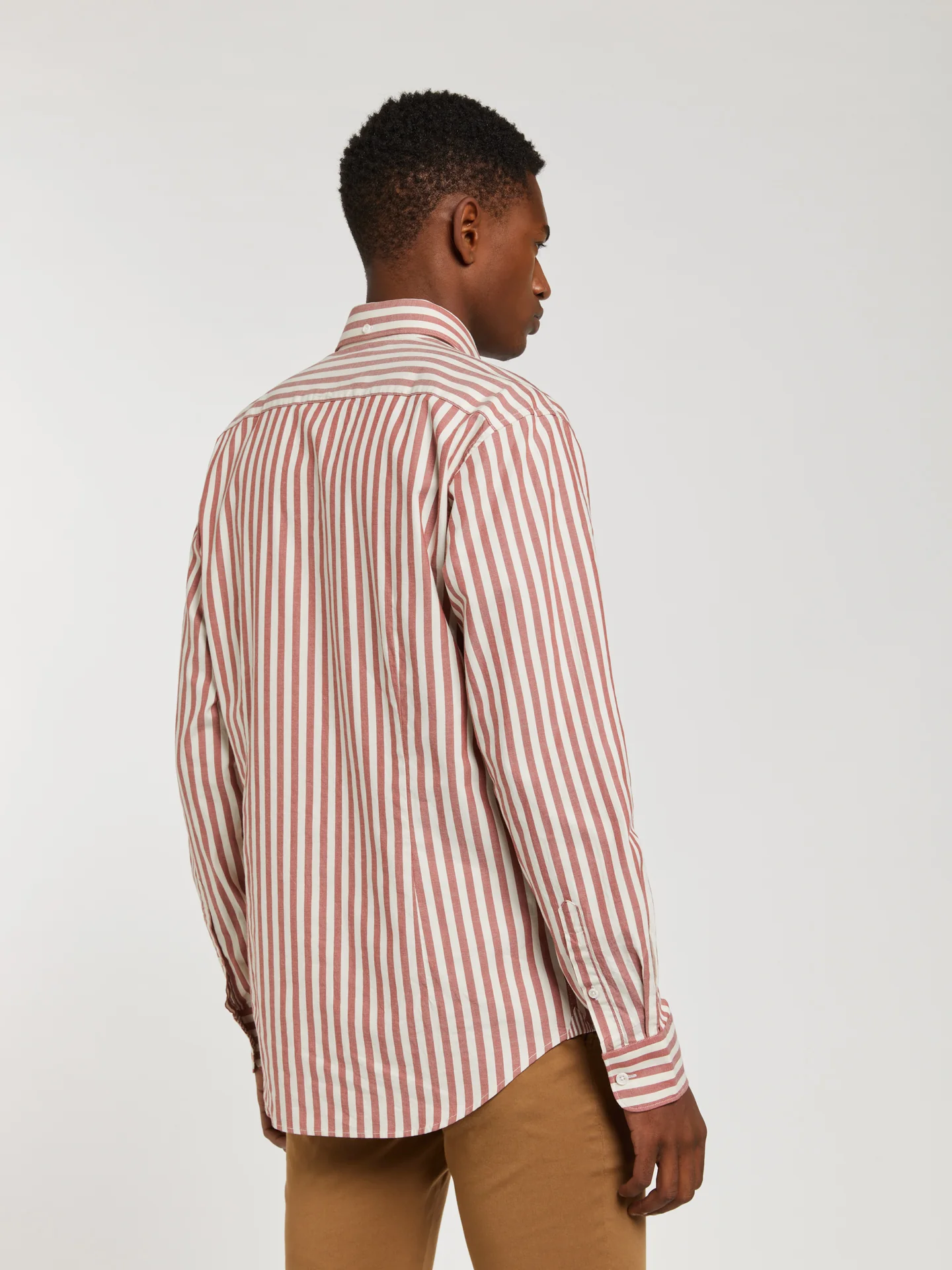 Slim fit 100% bci cotton striped oxford shirt - Image 3
