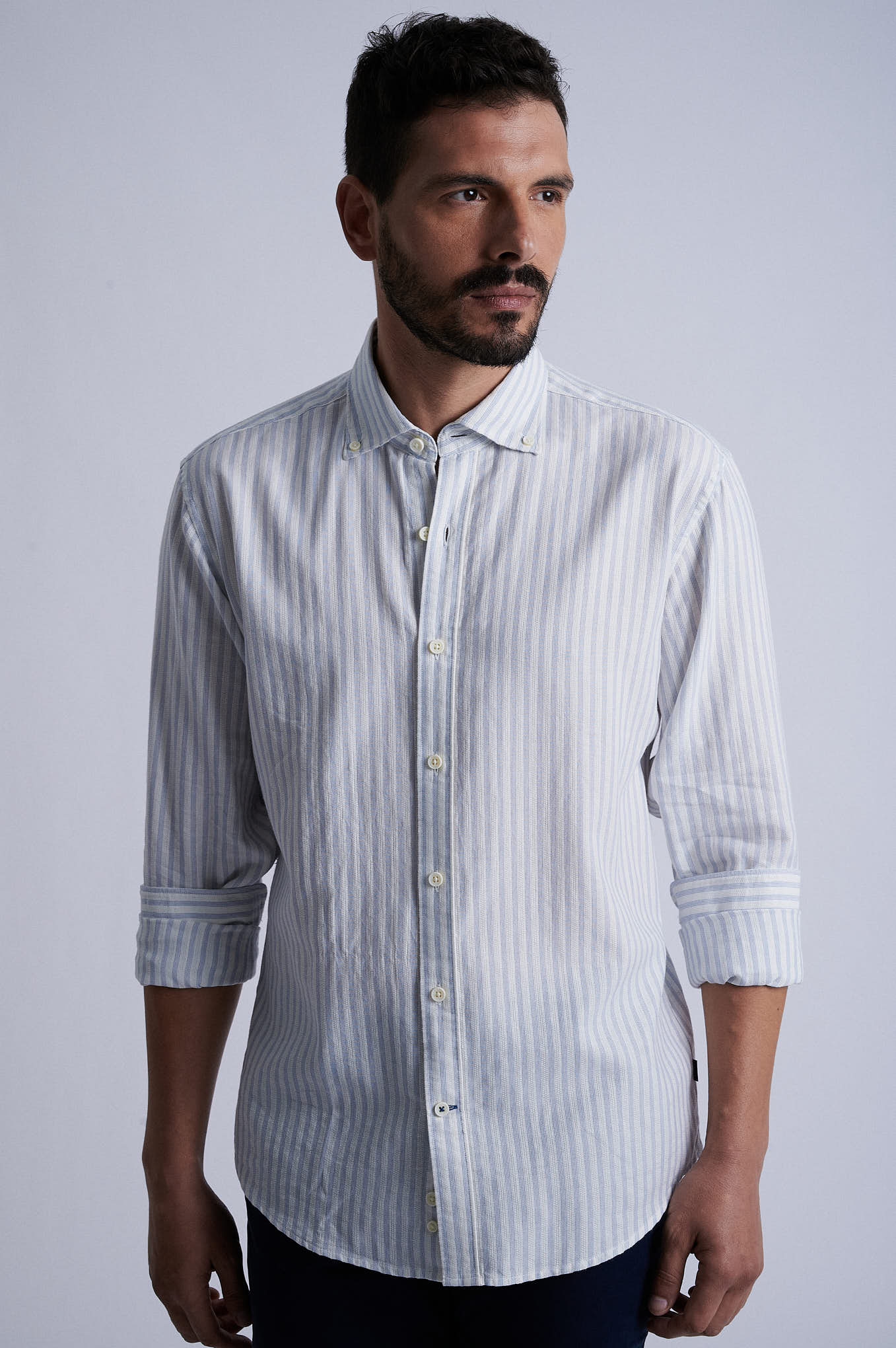 Slim fit 100% cotton jaquard - Image 4