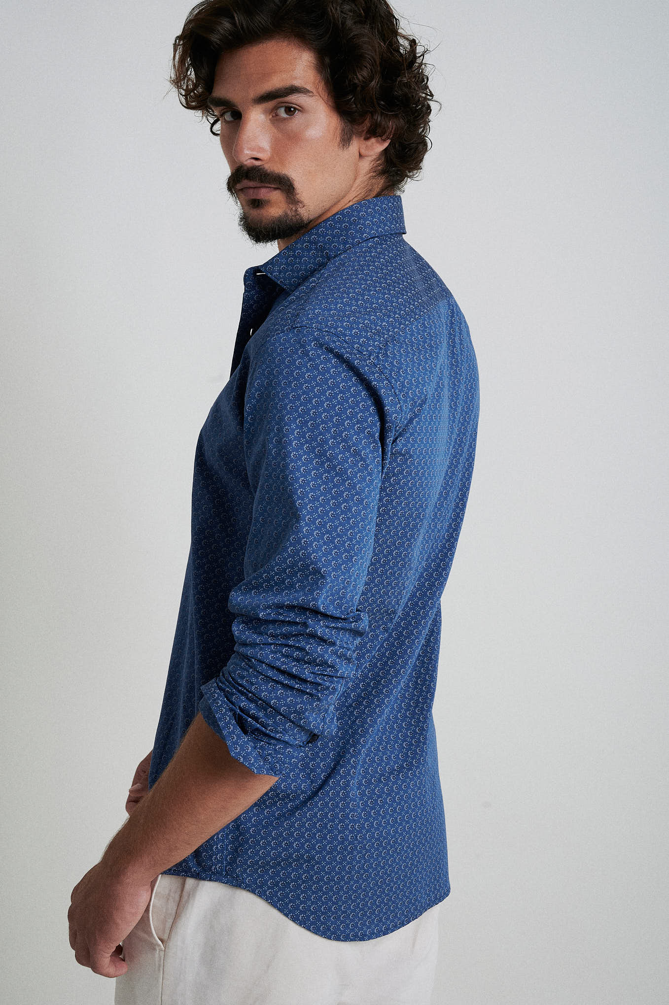 Slim fit 100% cotton printed shirt - Image 5