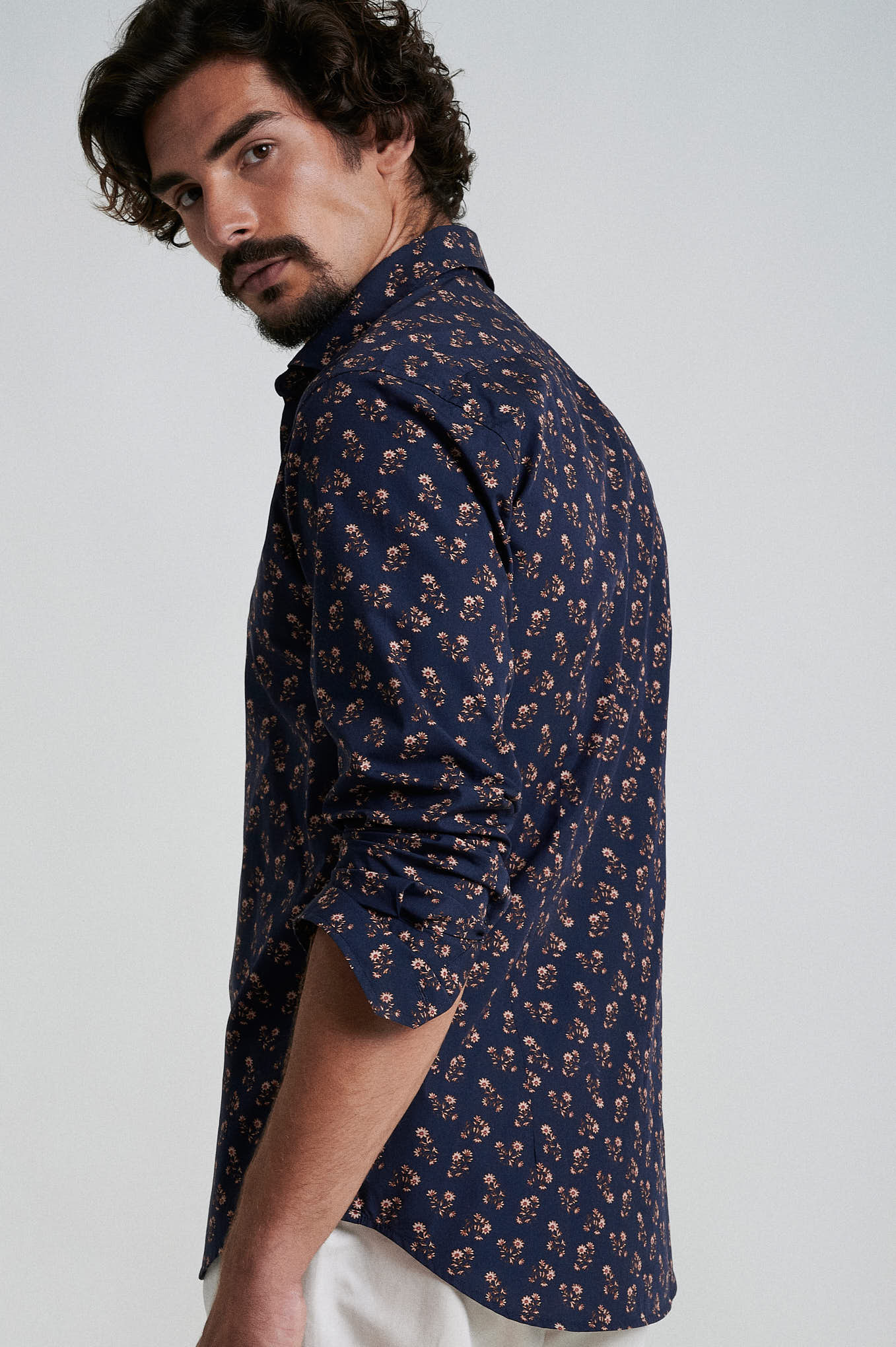 Slim fit 100% cotton printed shirt - Image 3