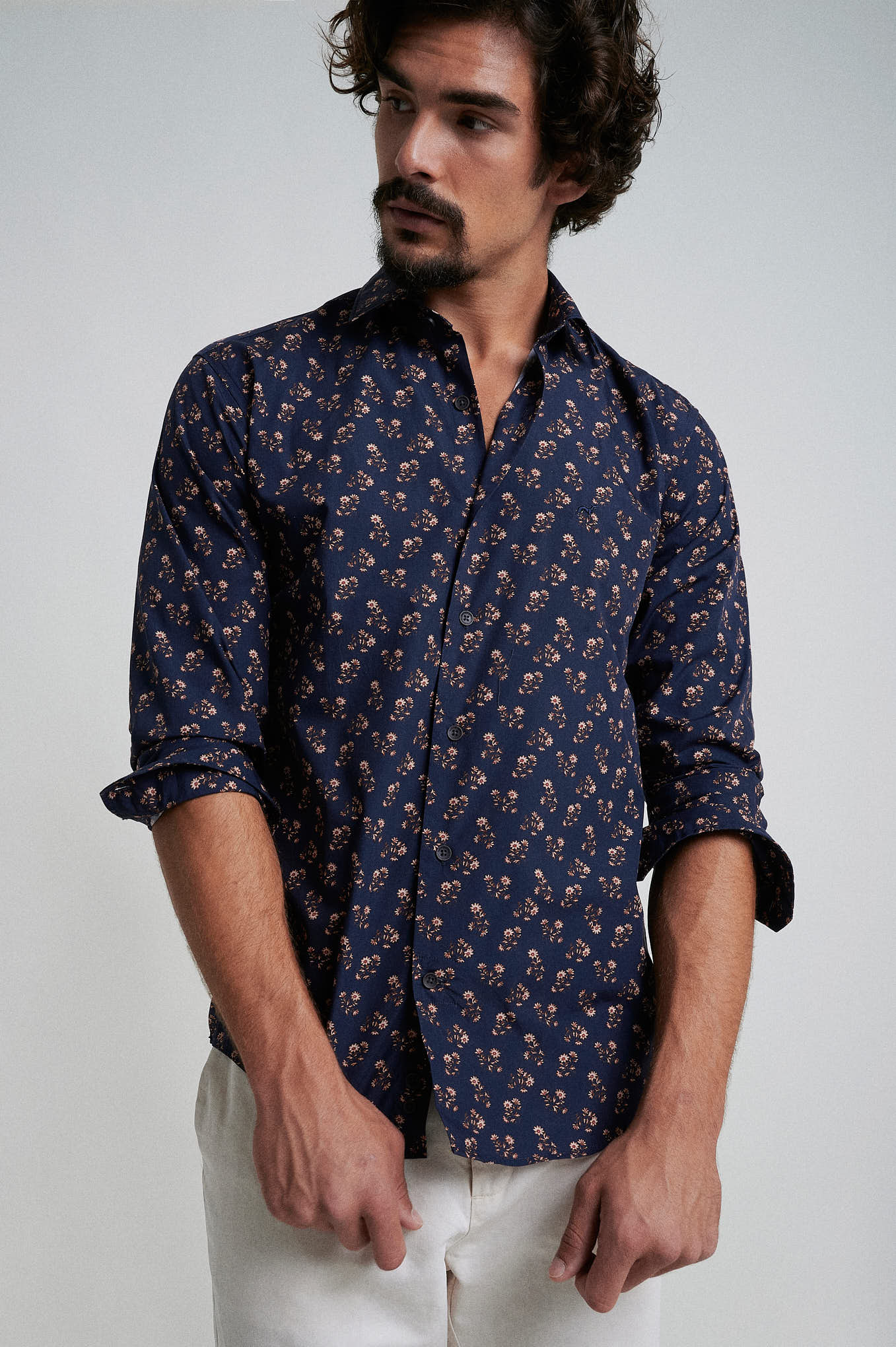 Slim fit 100% cotton printed shirt - Image 4