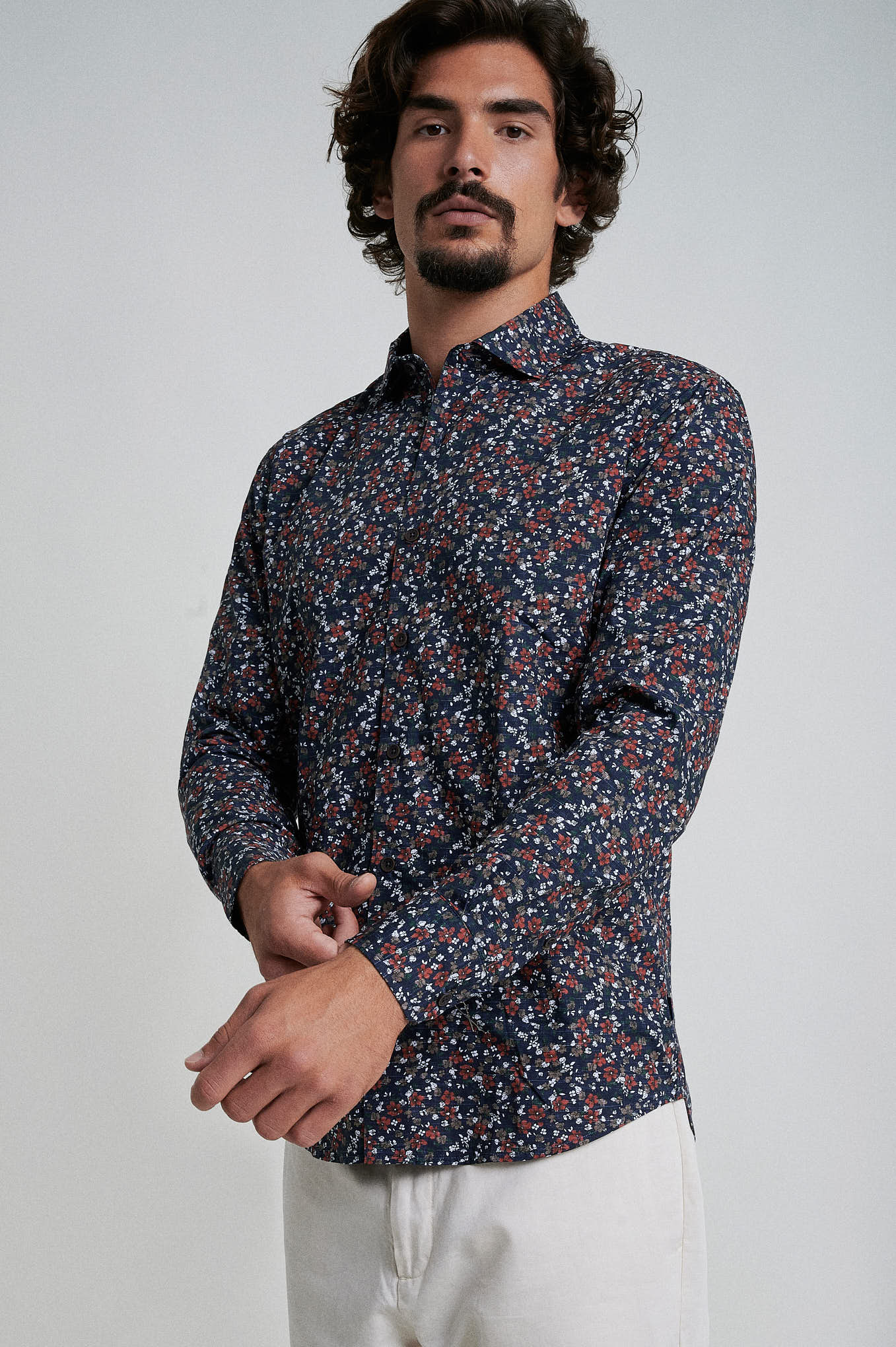 Slim fit 100% cotton printed shirt - Image 2