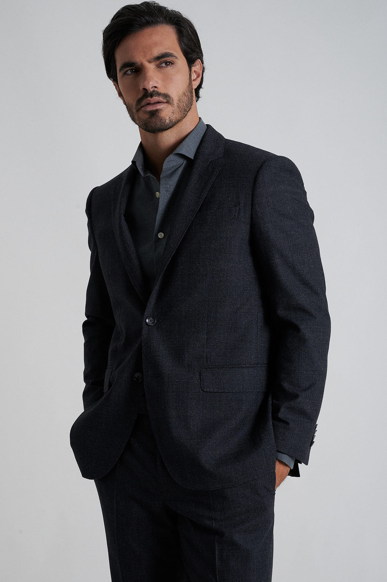 Slim fit 100% Ecological wool suit half canvas construction - Image 7