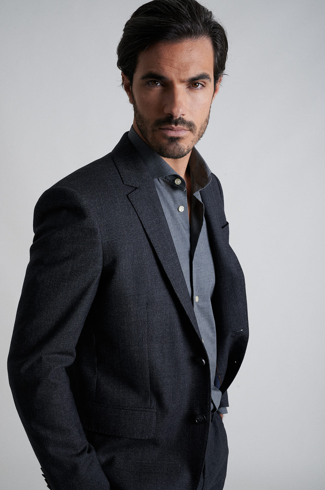Slim fit 100% Ecological wool suit half canvas construction - Image 8