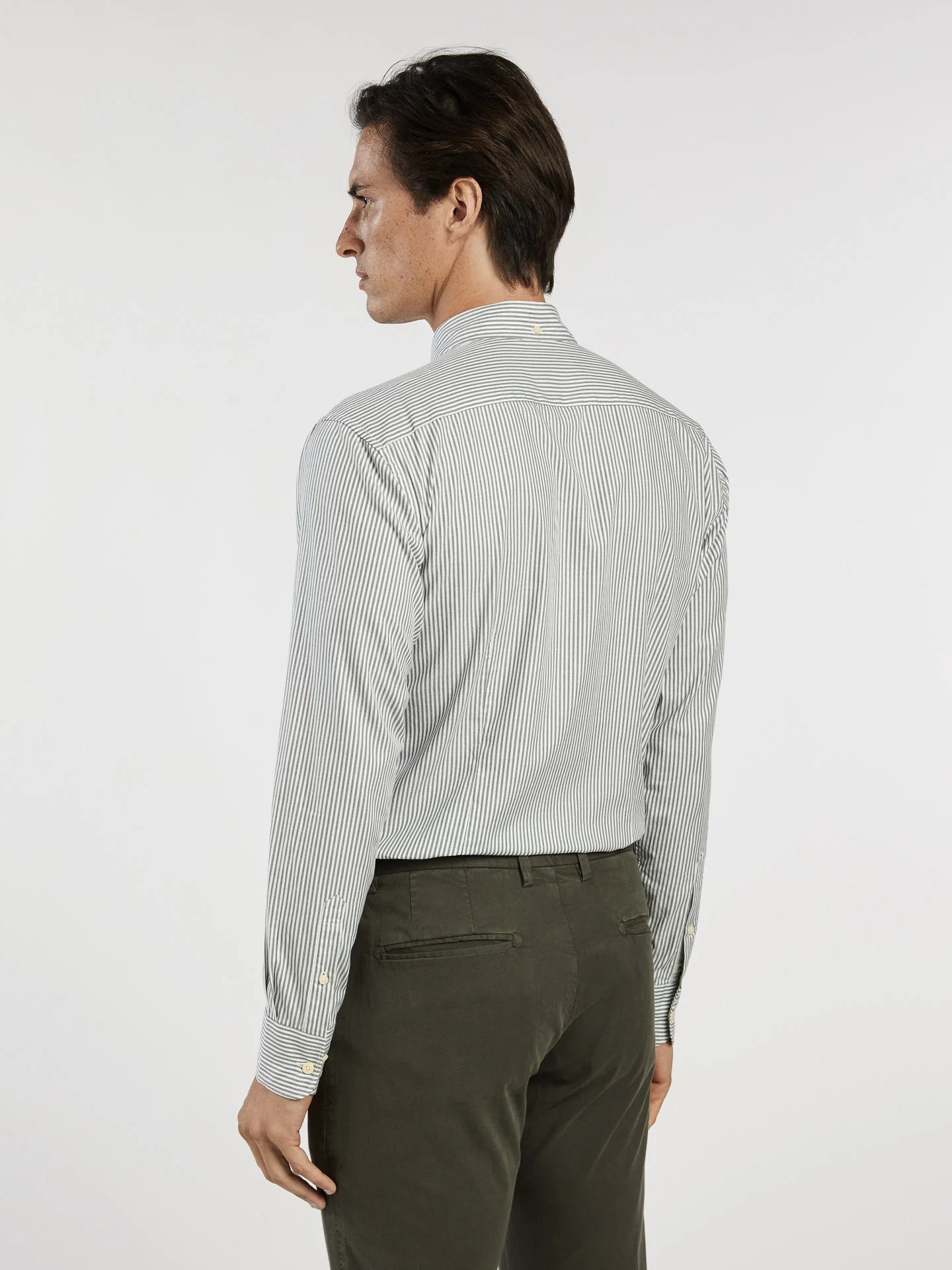 Slim fit 100%BCI cotton striped oxford shirt - Image 3
