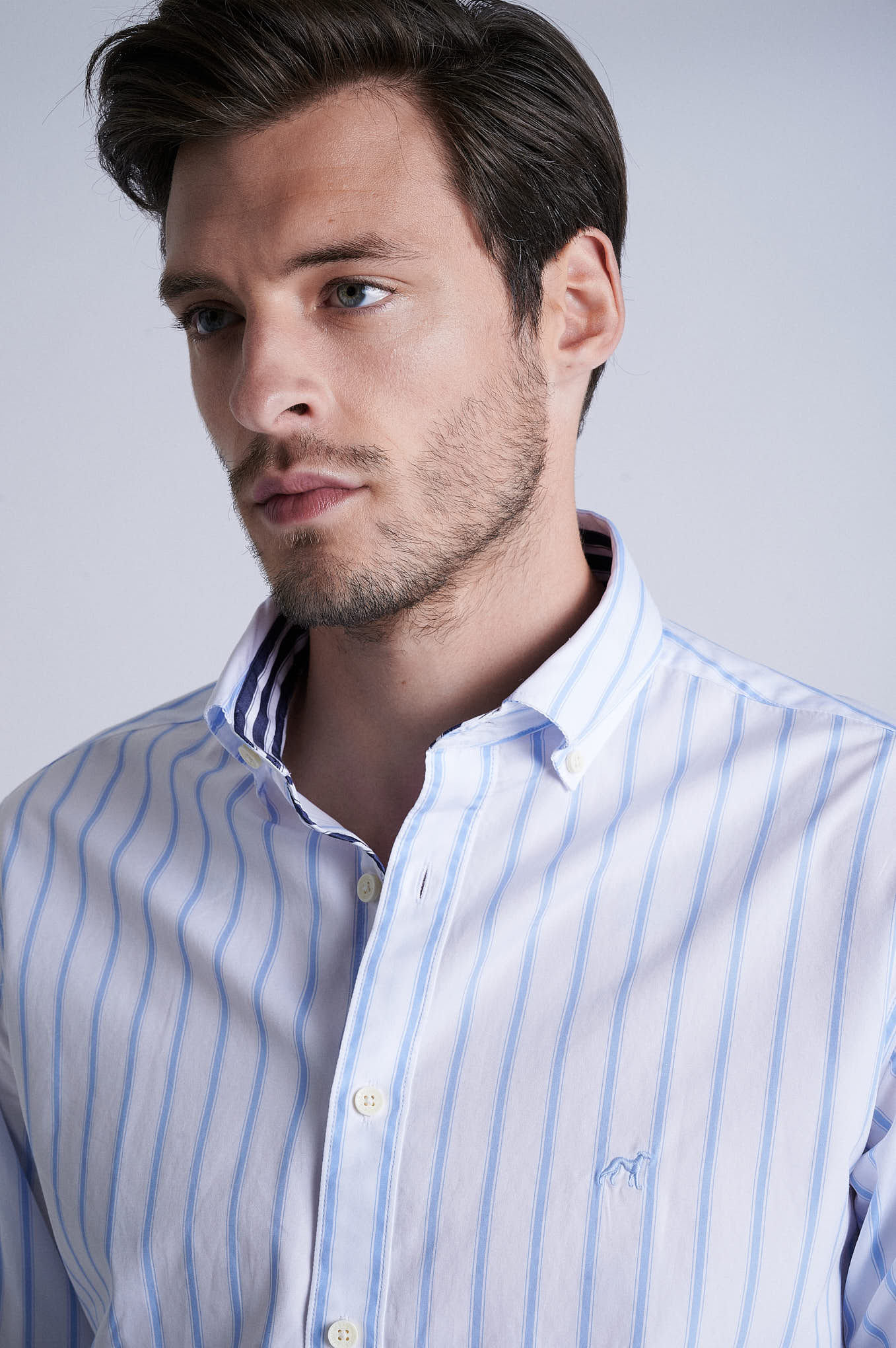 Slim fit 120's double luxury cotton shirt