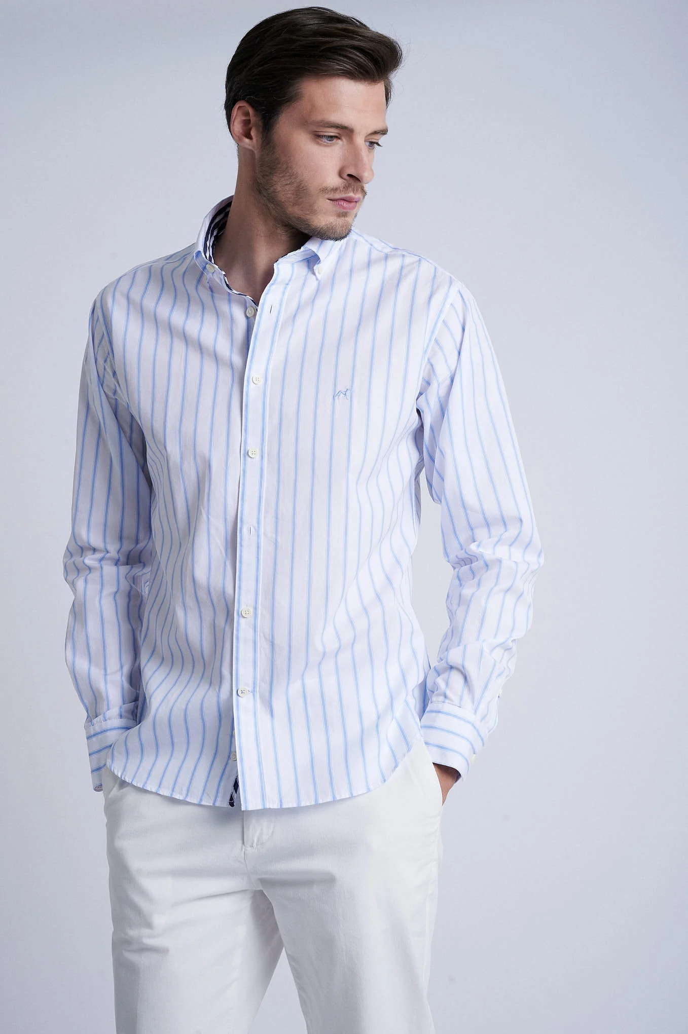 Slim fit 120's double luxury cotton shirt - Image 7