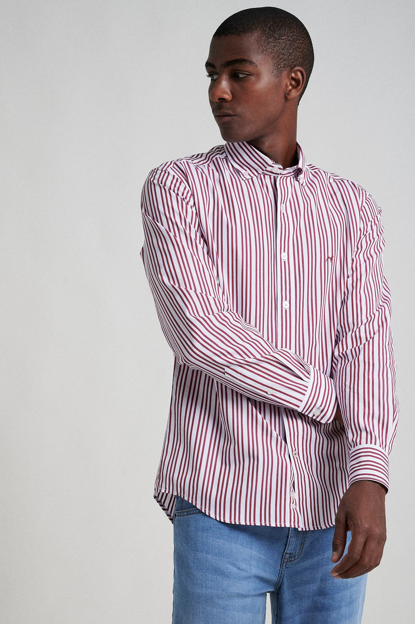 Slim fit 120's double luxury cotton shirt - Image 4