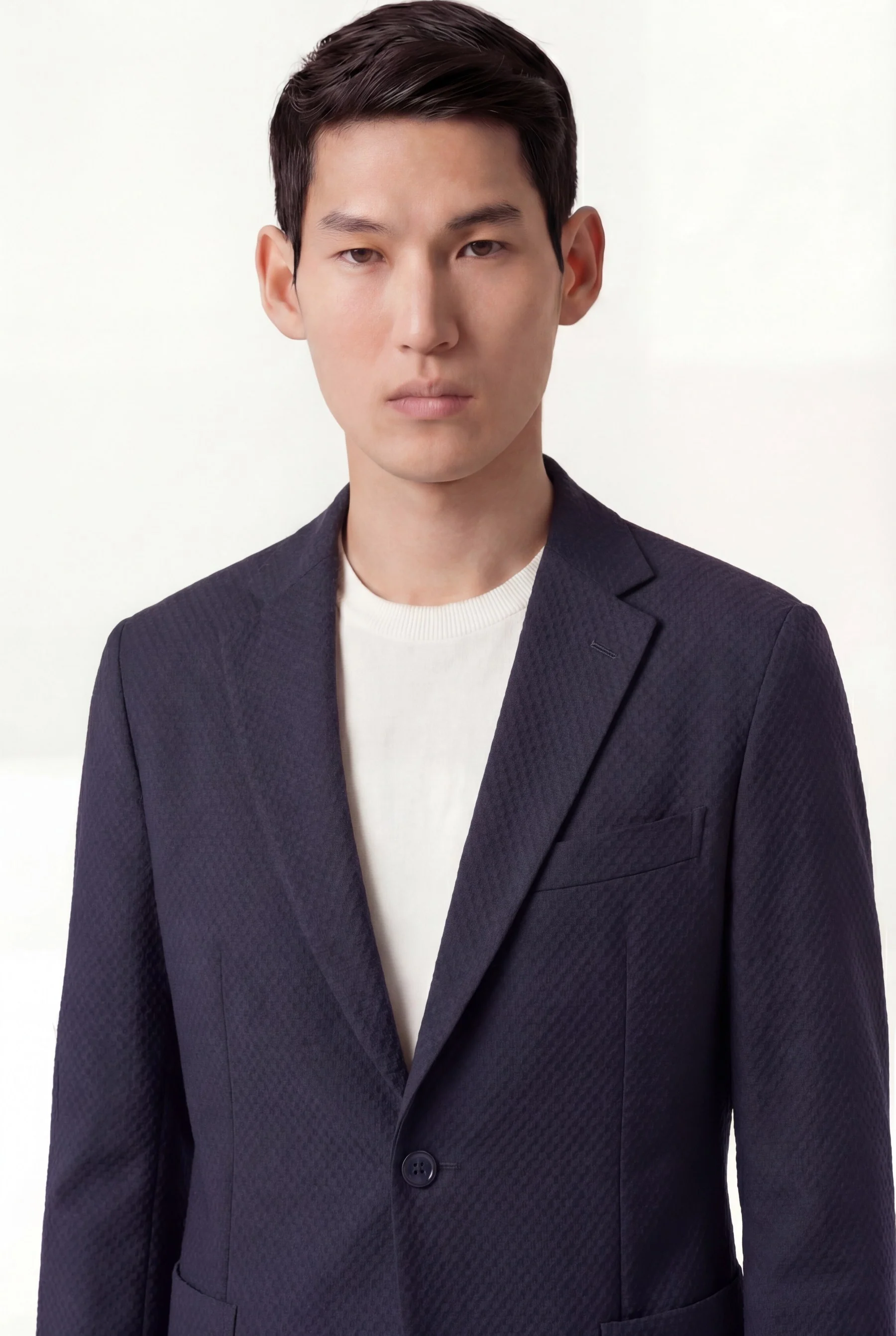 Slim fit 3D Structured Jersey Blazer - Image 2
