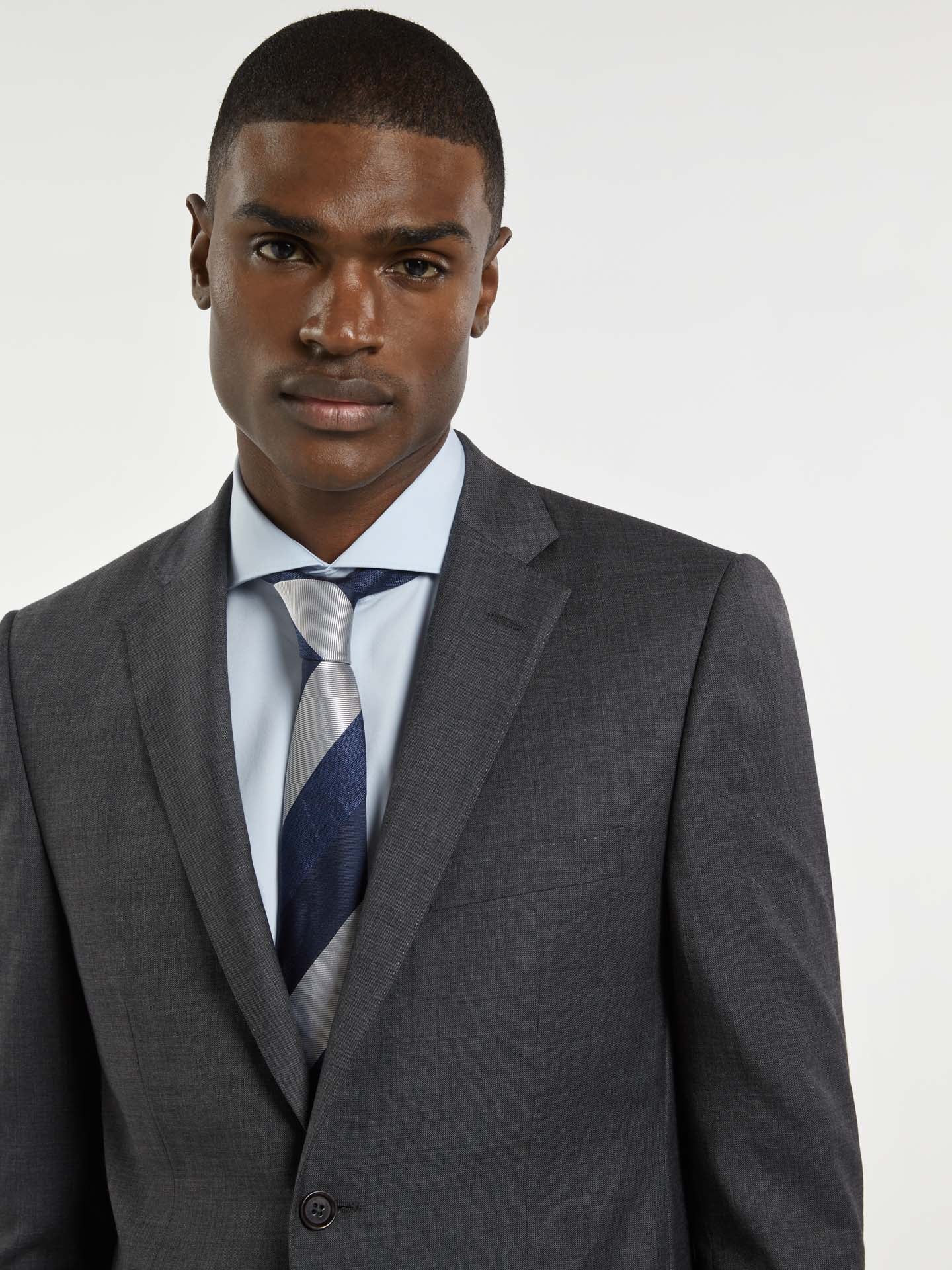 Slim Fit 4 Seasons Sharkskin Suit - Image 3
