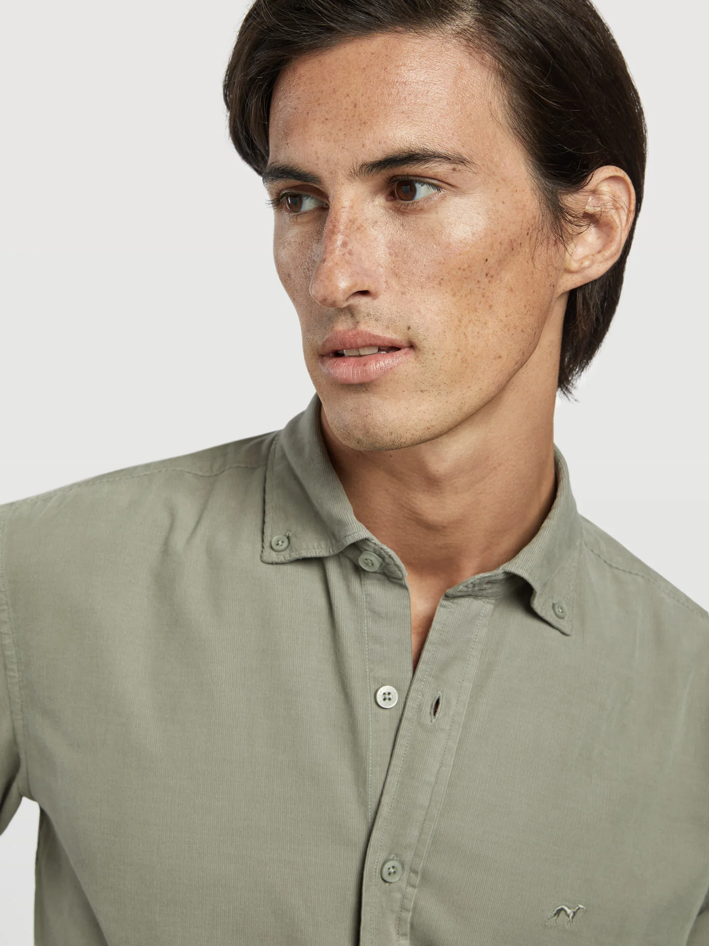 Slim fit baby corduroy garment dye shirt - Image 4