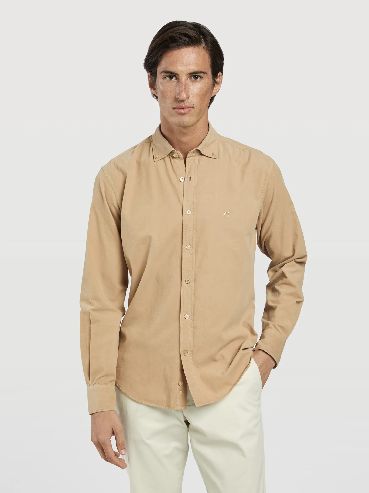 Slim fit baby corduroy garment dye shirt - Image 6