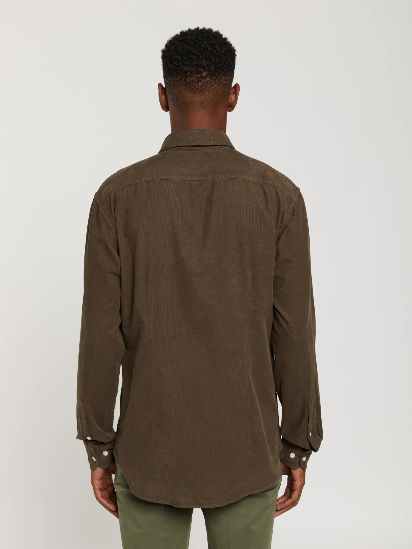 Slim fit baby-corduroy garment dye shirt - Image 3