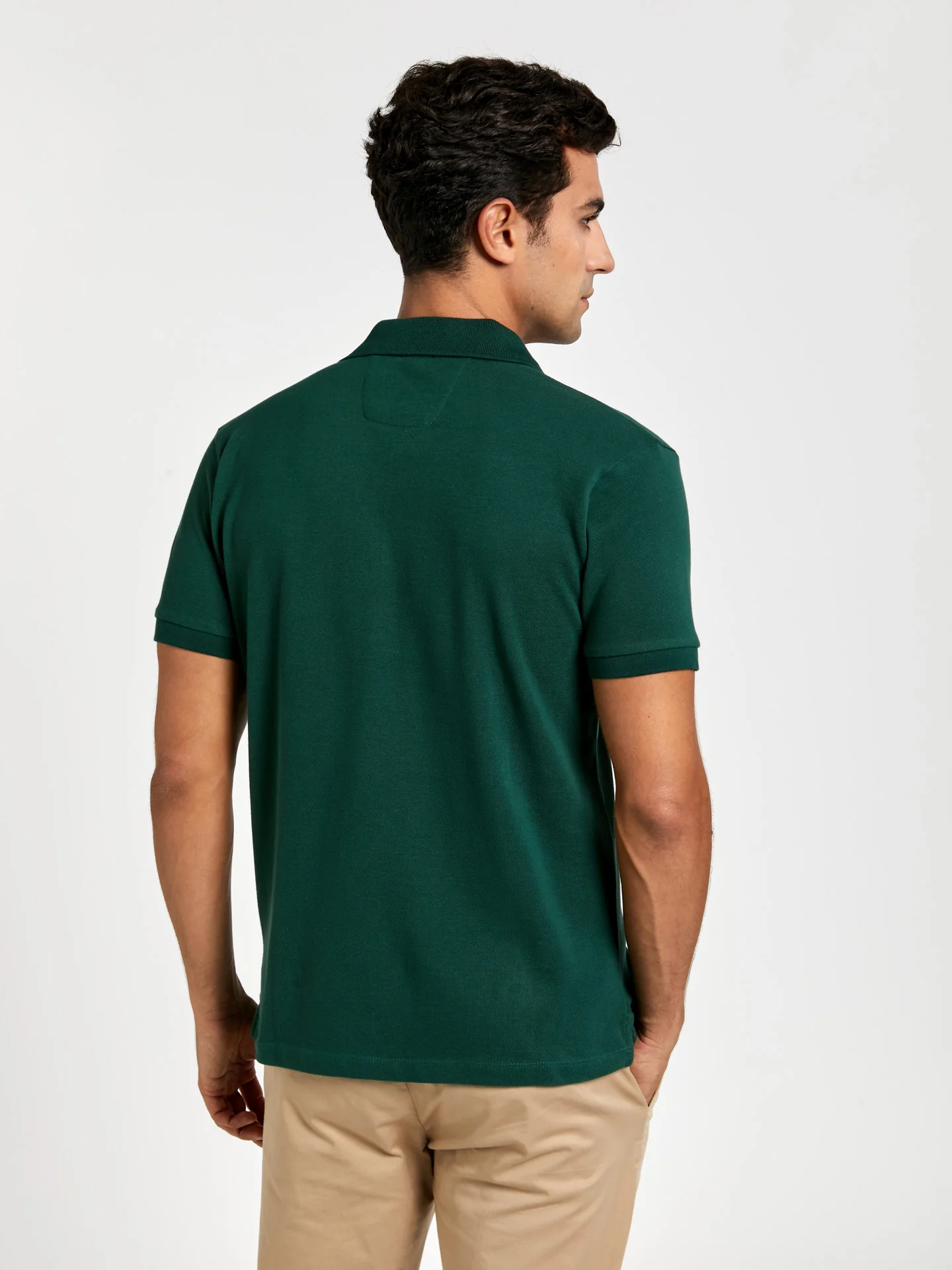 Slim fit basic piqué polo shirt - Image 14