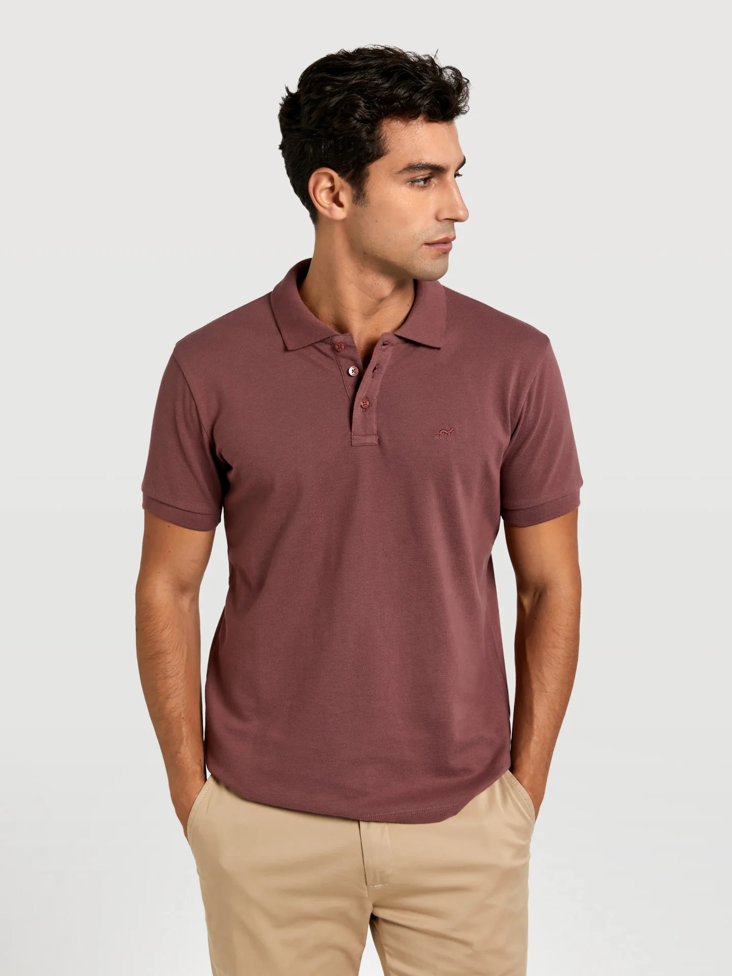 Slim fit basic piqué polo shirt - Image 16