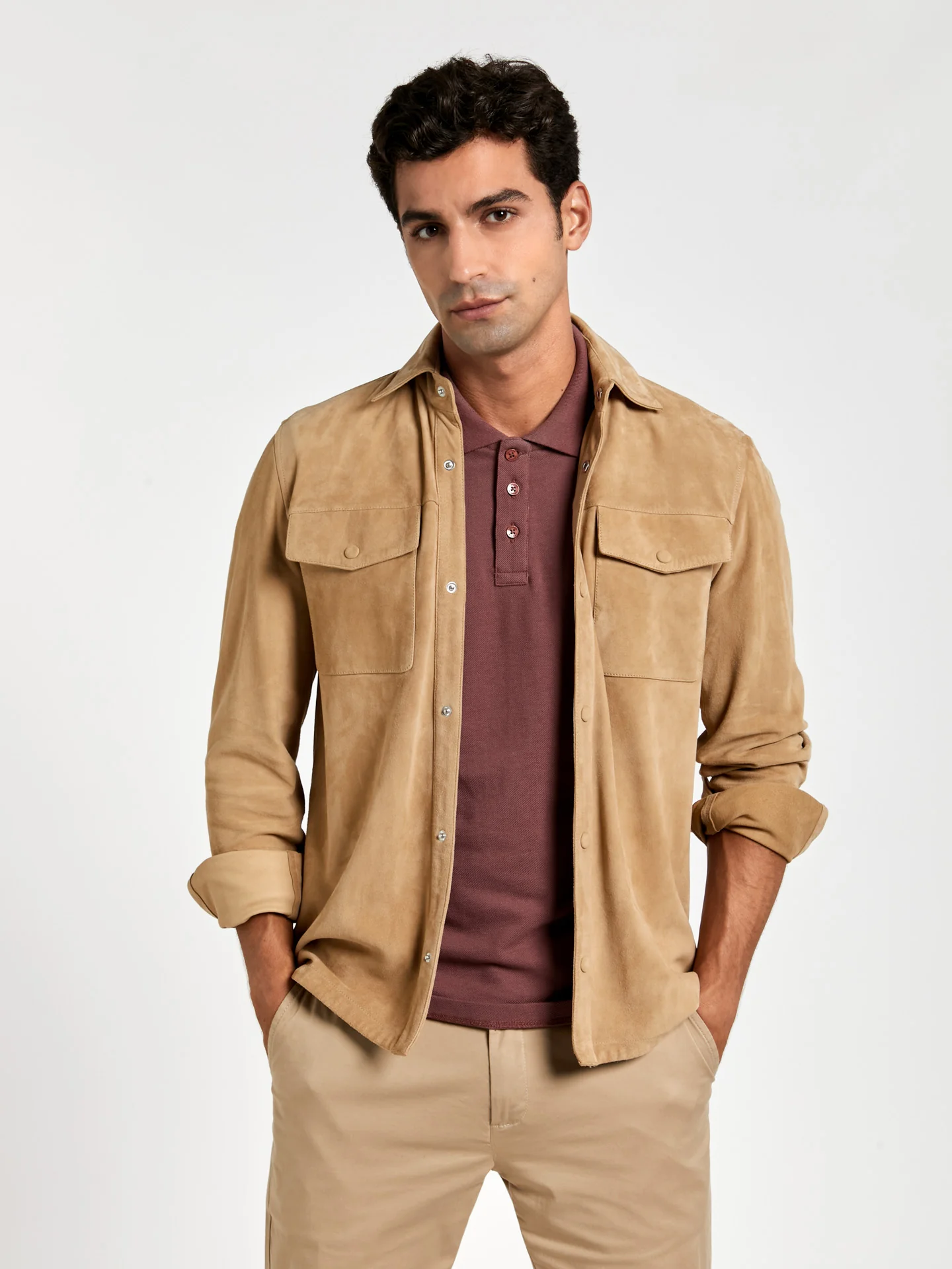 Slim fit basic piqué polo shirt - Image 18