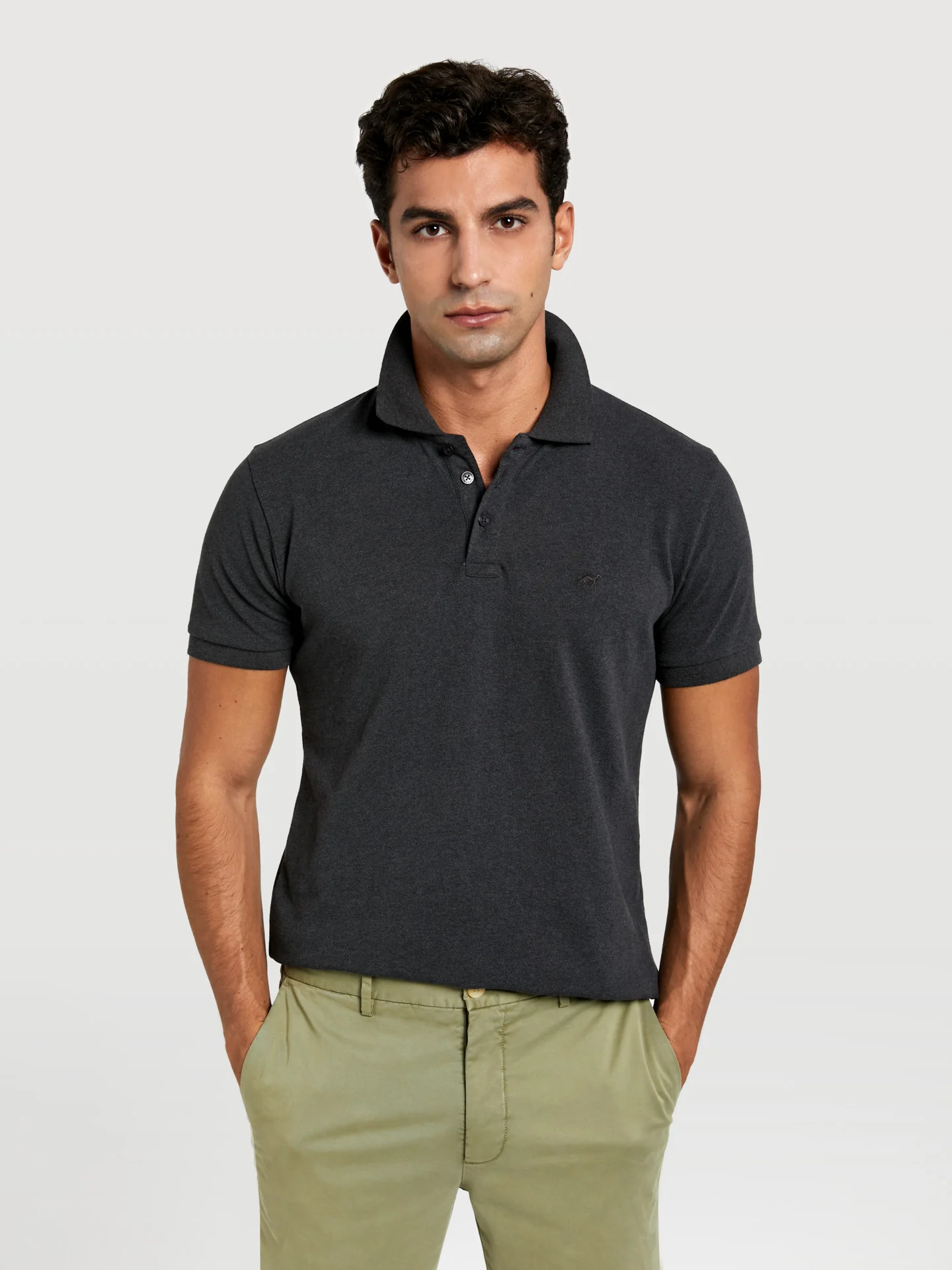 Slim fit basic piqué polo shirt - Image 19
